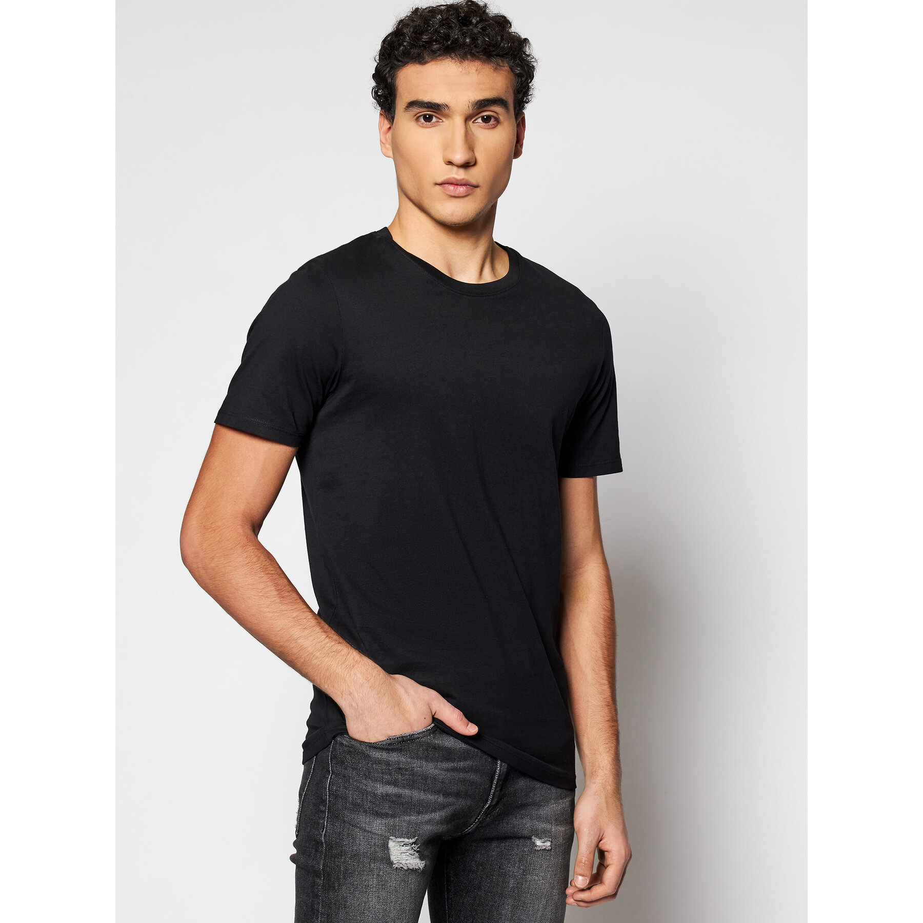 Jack & Jones T-shirt Orrganic Basic 12156101 Nero Slim Fit
