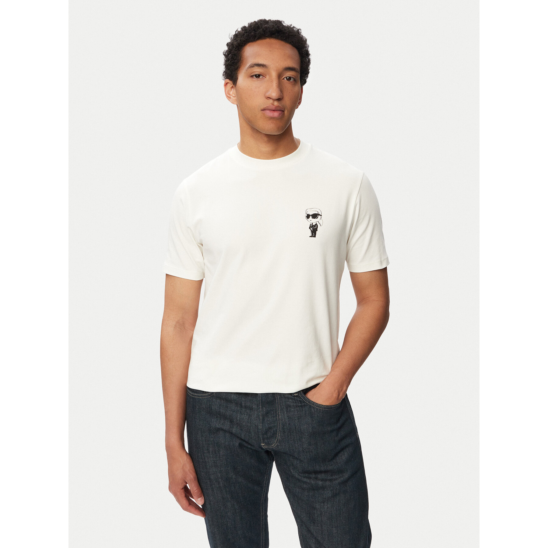 KARL LAGERFELD T-Shirt 755048 563235 Weiß Regular Fit