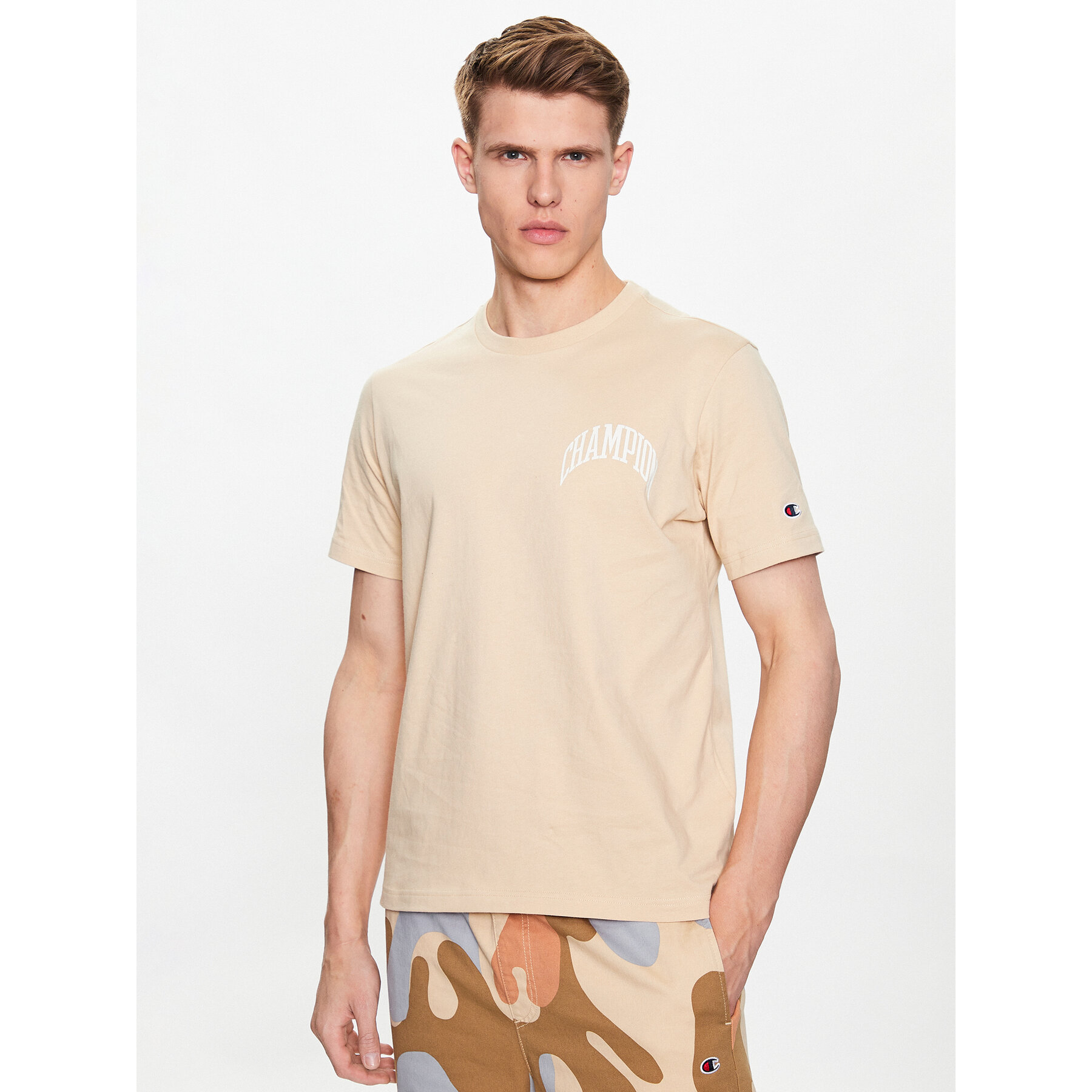 Champion T-shirt 218521 Beige Regular Fit