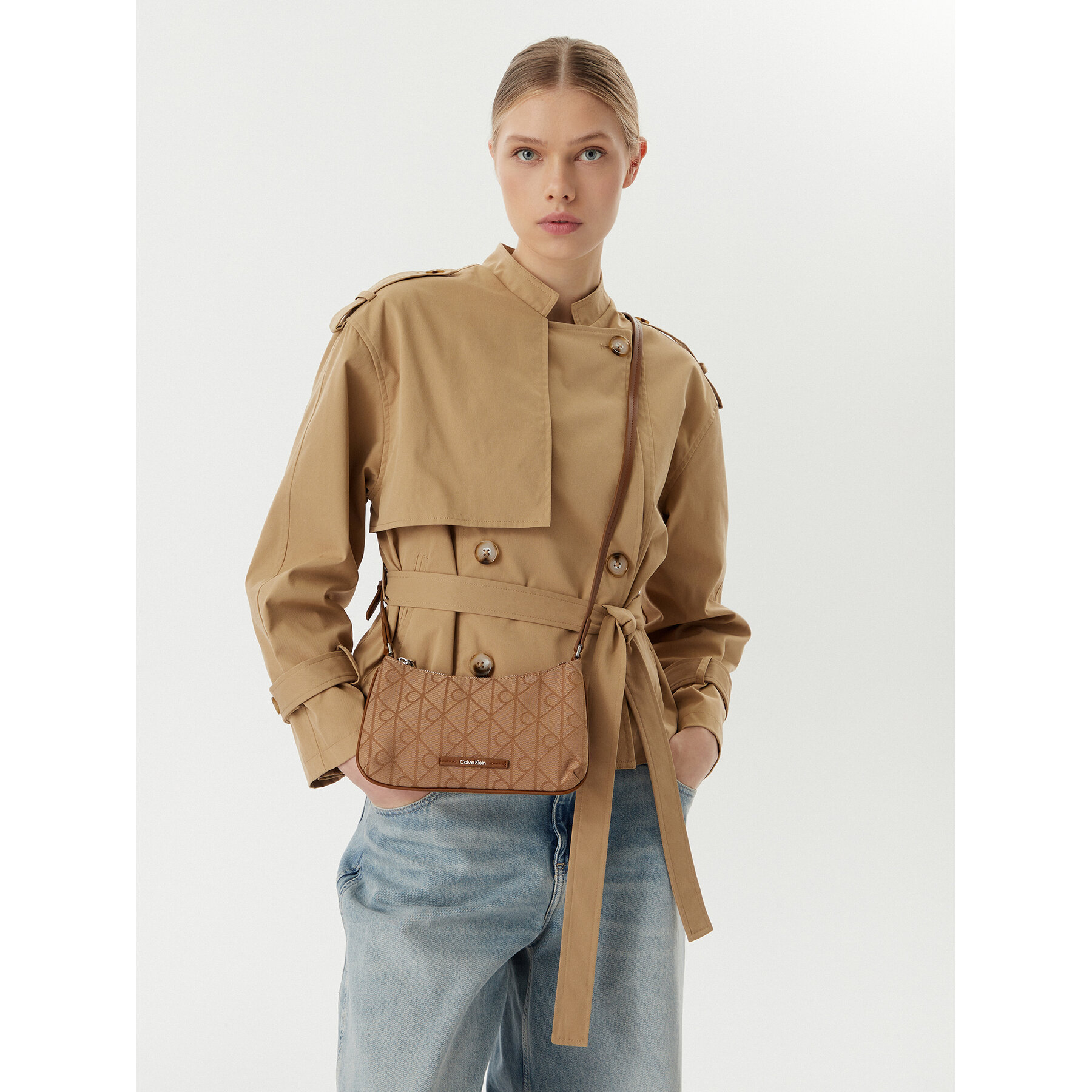 Geantă Calvin Klein Emblem Aop LV04F1164G Maro