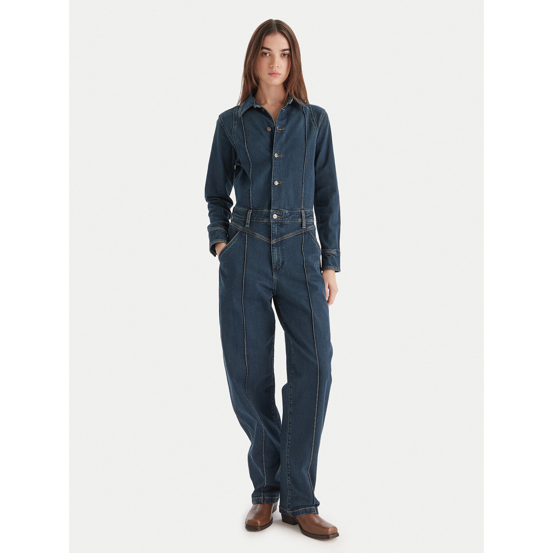 Wrangler Jumpsuit Western 112371042 Dunkelblau Regular Fit