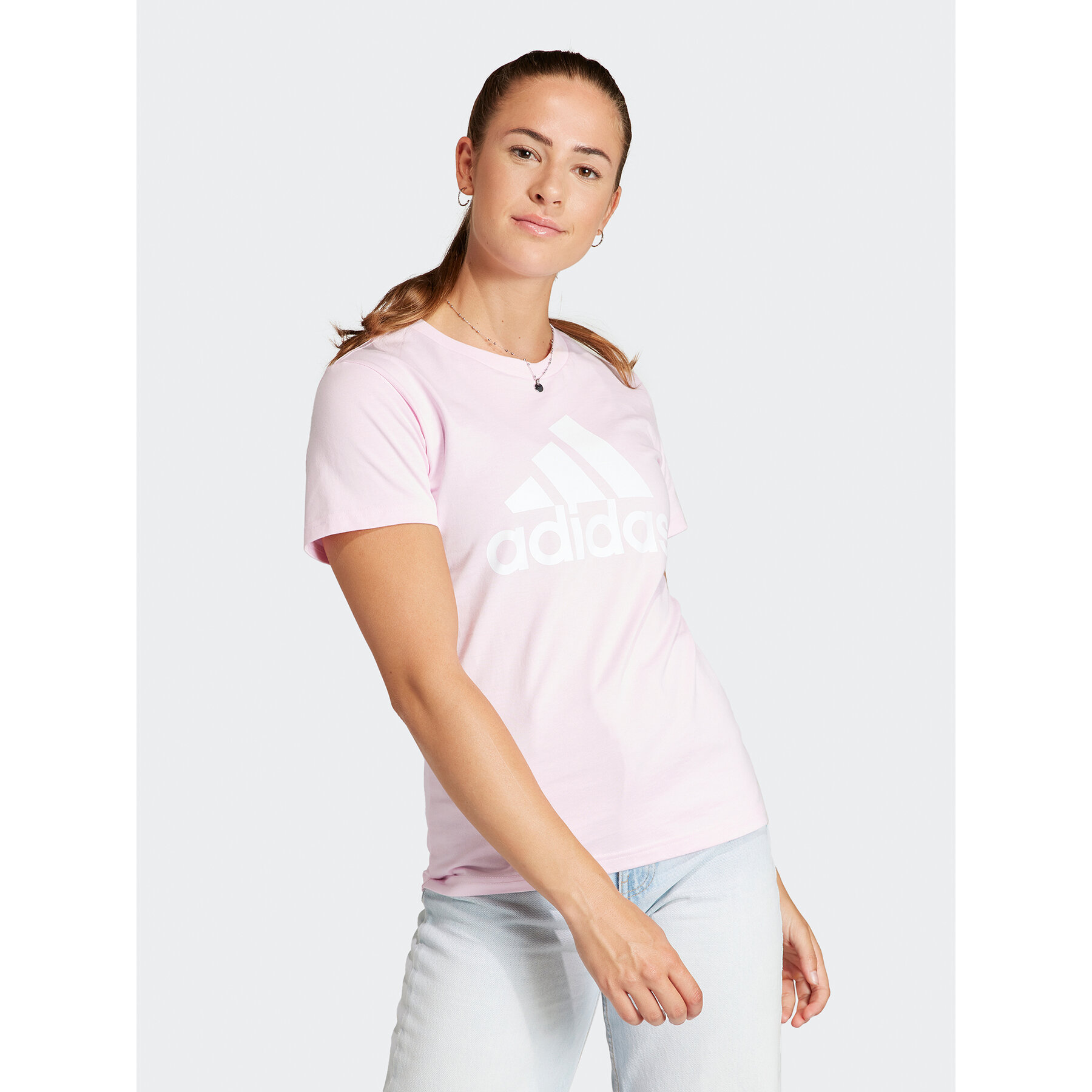 adidas T-Shirt Essentials Logo GL0726 Ροζ Regular Fit