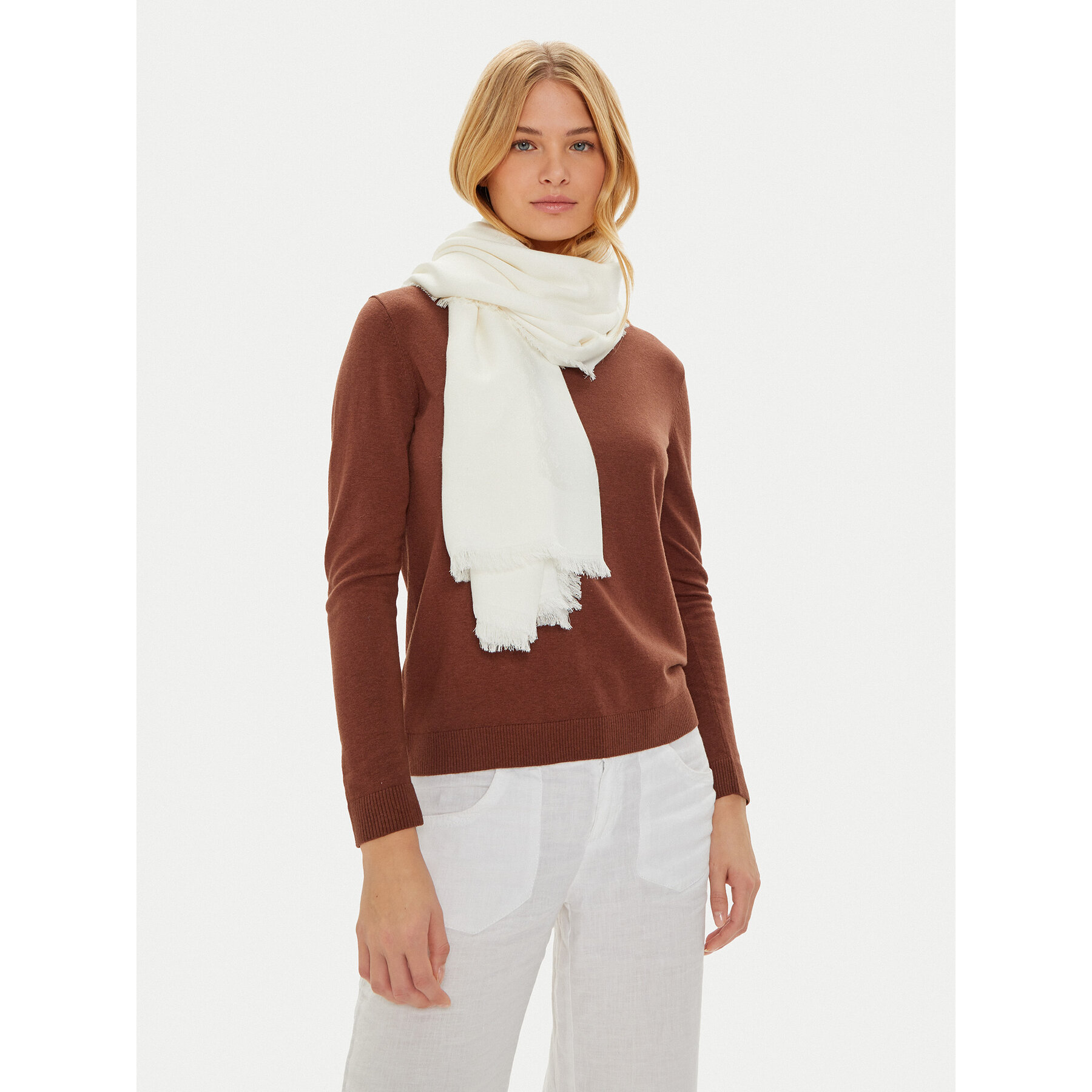Eșarfă Guess AW5223 VIS03 Alb
