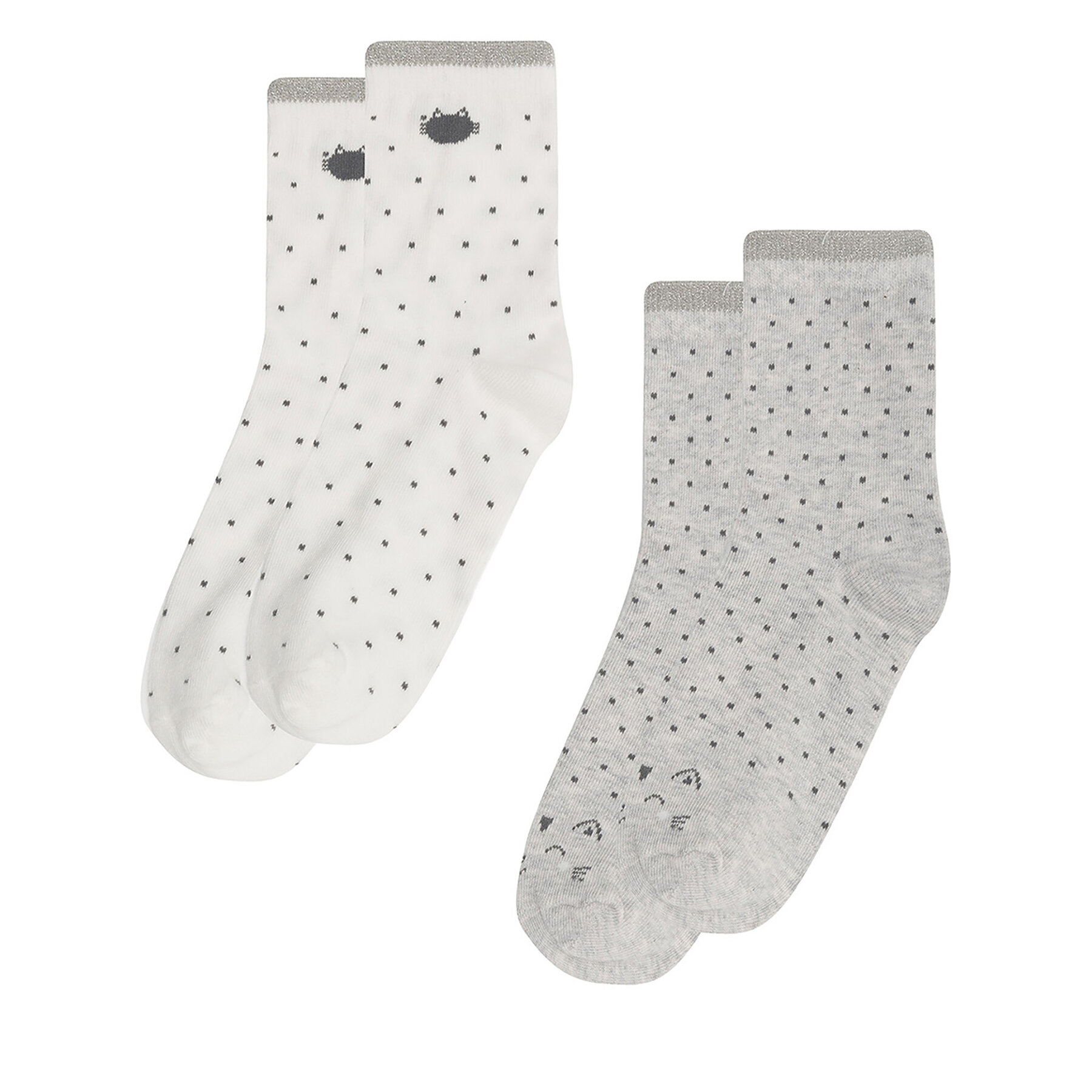 2 pár hosszú szárú gyerek zokni Nelli Blu, Méret: 27/30, Szürke, 7KB-003-AW23 (2-pack)