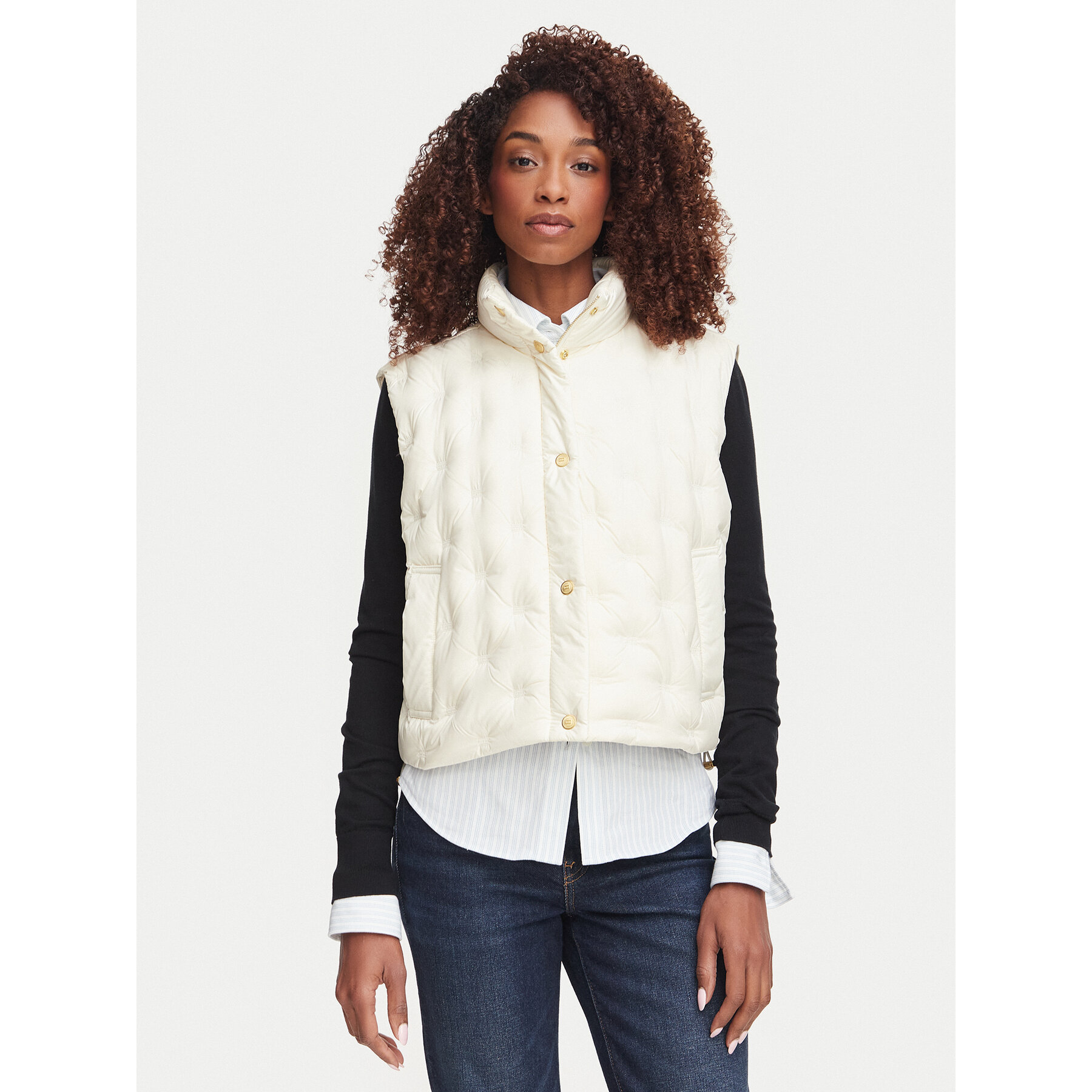 Tommy Hilfiger Bodywarmer WW0WW49860 Creme Regular Fit
