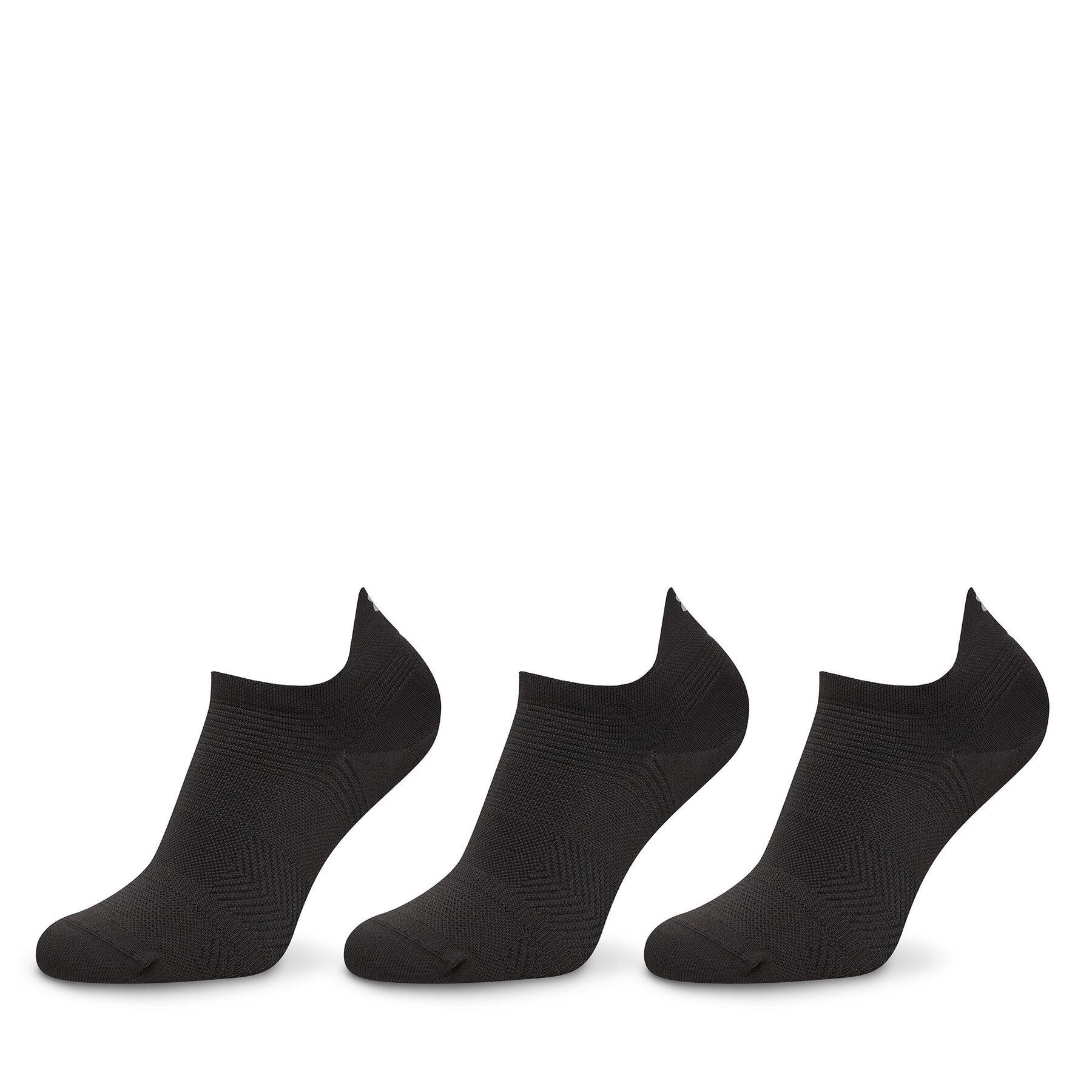 Súprava 3 párov kotníkových ponožiek unisex Under Armour UA ArmourDry Run 1386237 Čierna