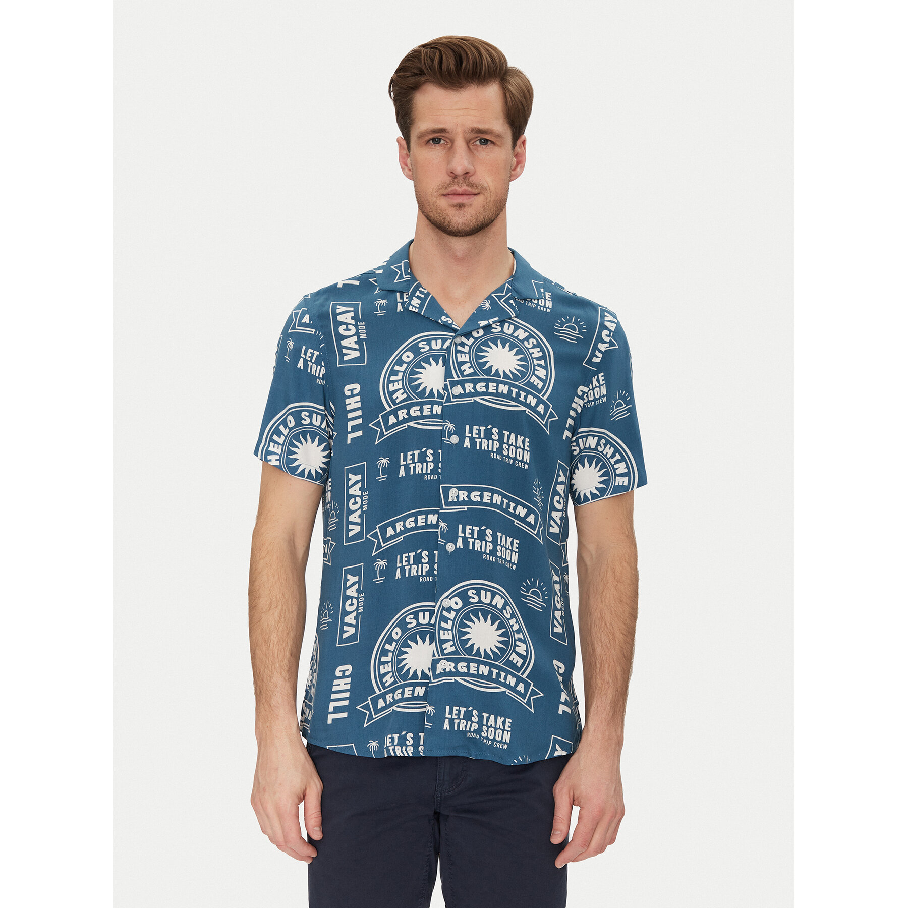 Blend Hemd 20718228 Blau Regular Fit