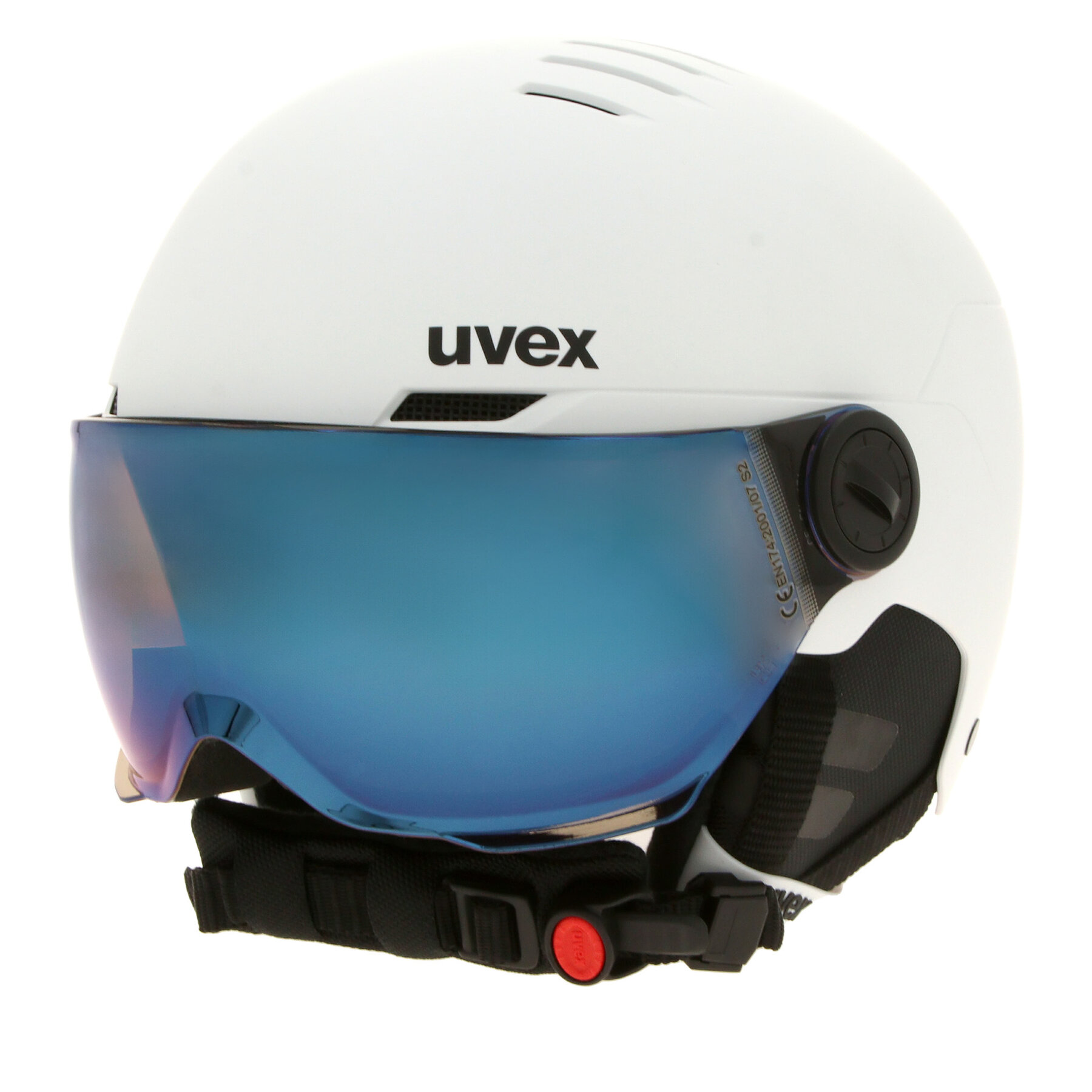 Dziecięcy Kask narciarski Uvex, Rozmiar 54_58 Biały Rocket Jr. Visor 56/6/263/10/03