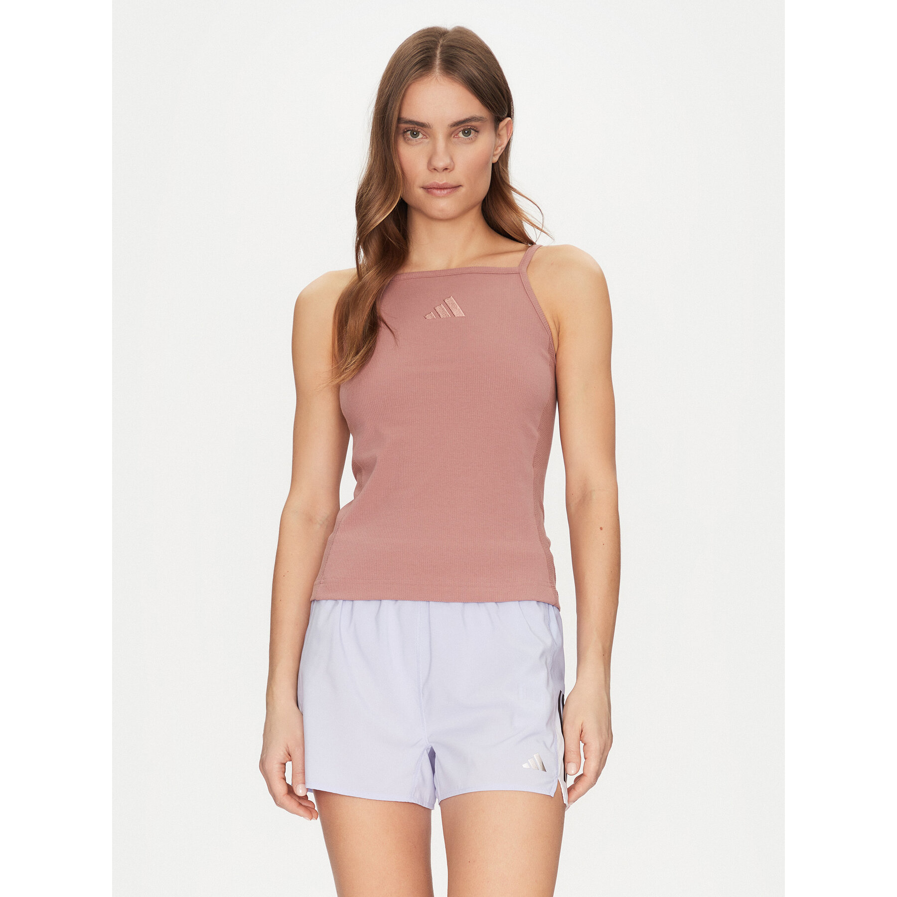 adidas Τοπ ALL SZN Rib JJ1222 Ροζ Slim Fit