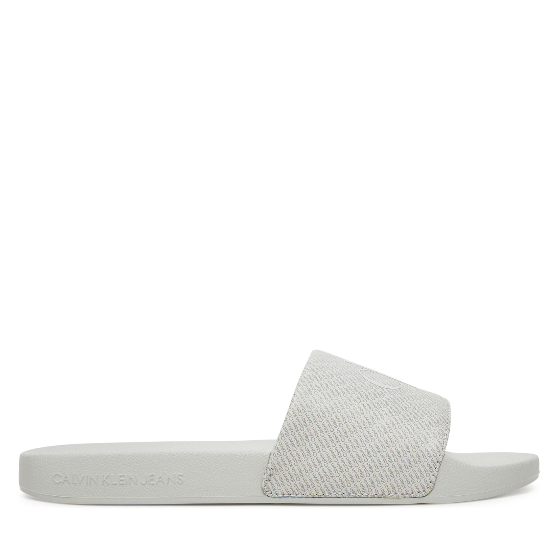 Męskie Klapki Calvin Klein Jeans, Rozmiar 44 Szary Slide Aop Print YM0YM01269