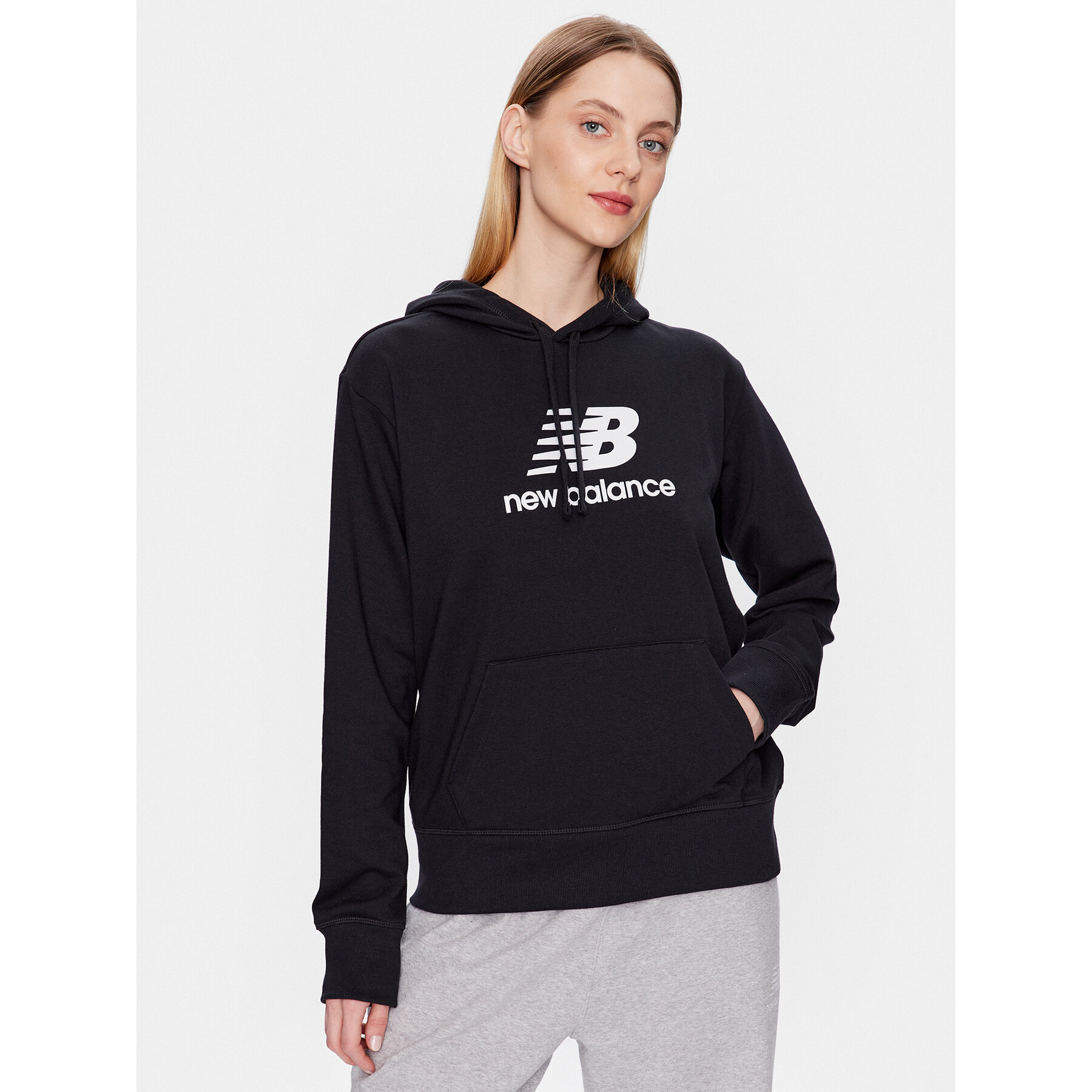 New Balance Sweatshirt WT31533 Schwarz Relaxed Fit