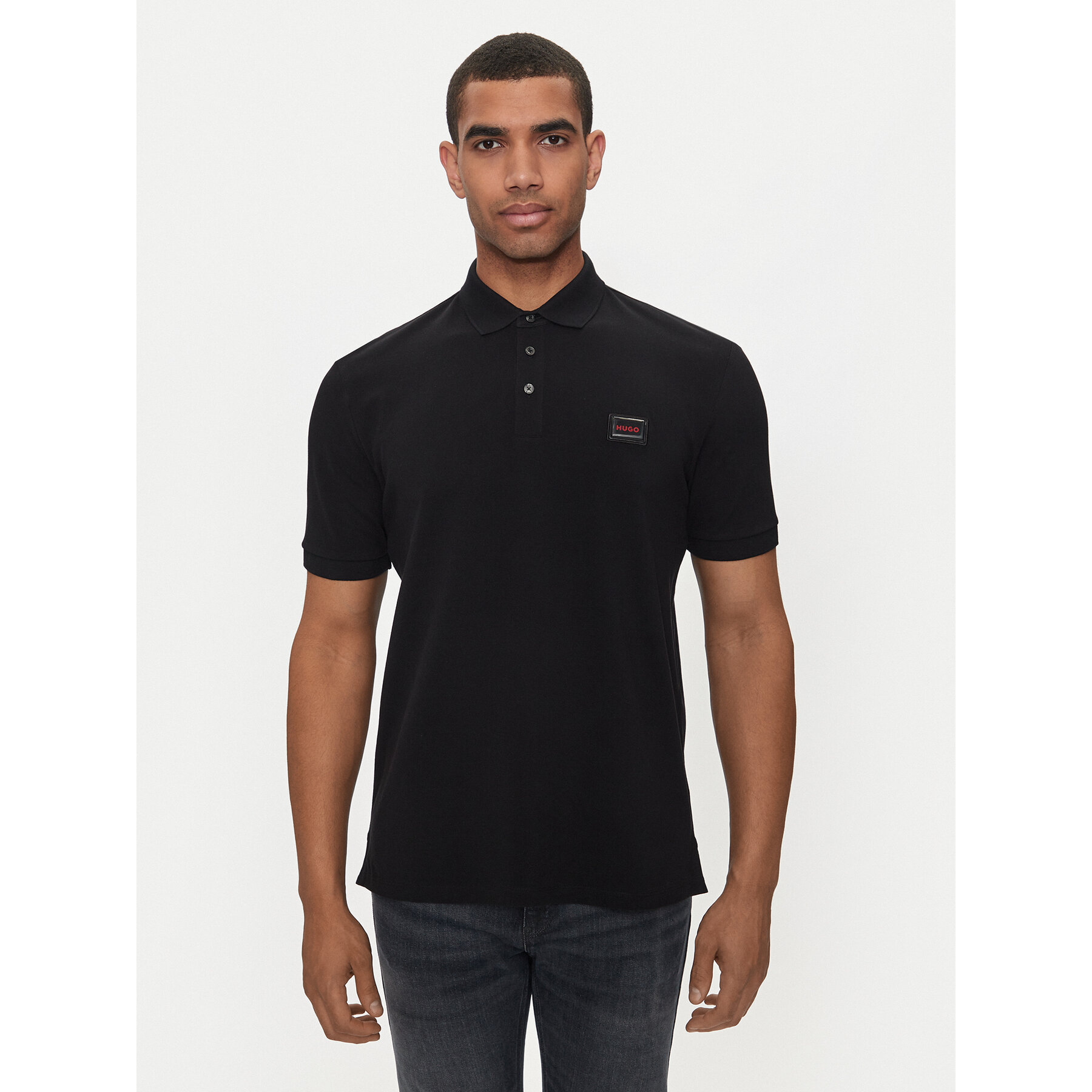 Hugo Polo Dereso_Gel 50528173 Nero Regular Fit