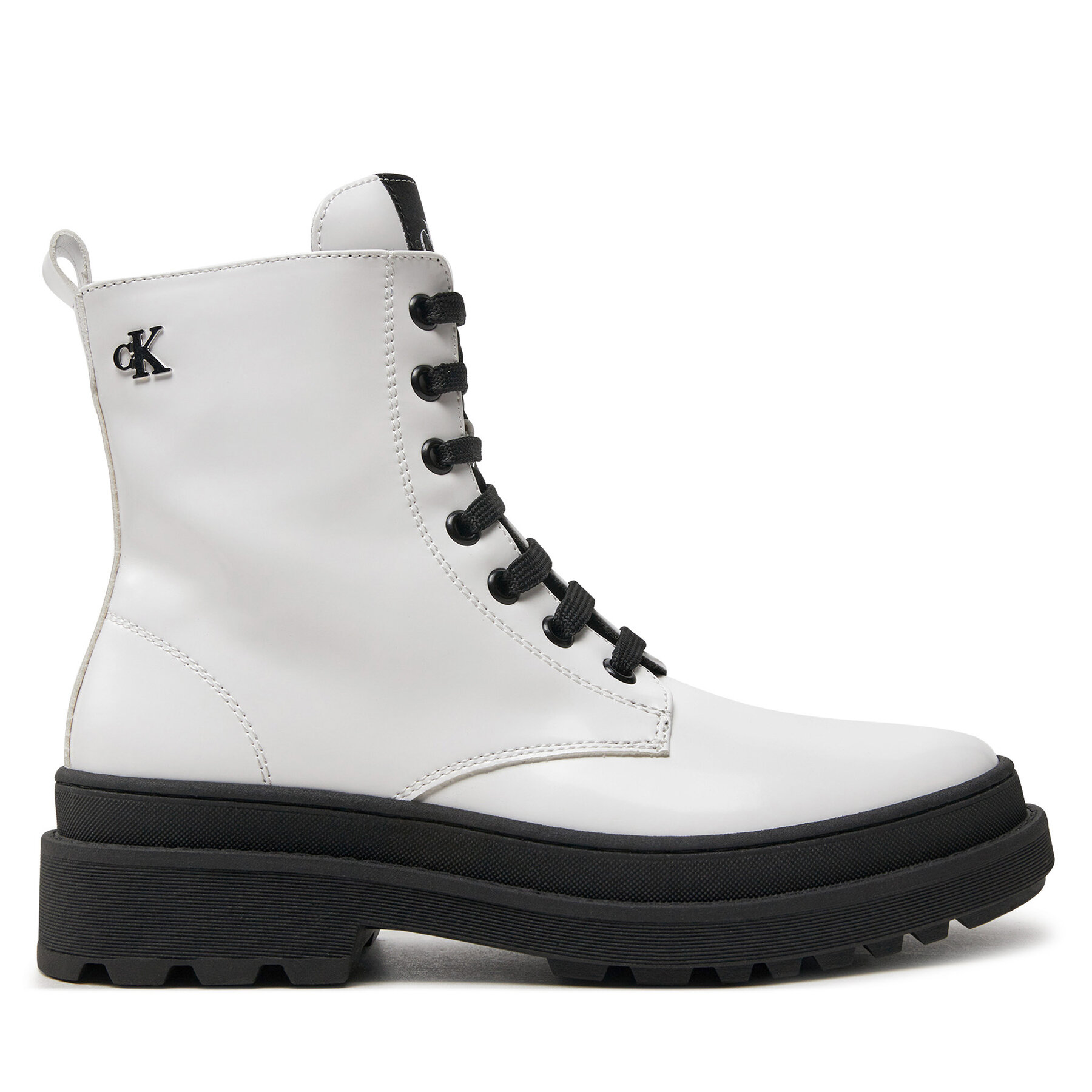 Туристически oбувки Calvin Klein Jeans Lace-Up Bootie V4A5-81031-1453 S Бял