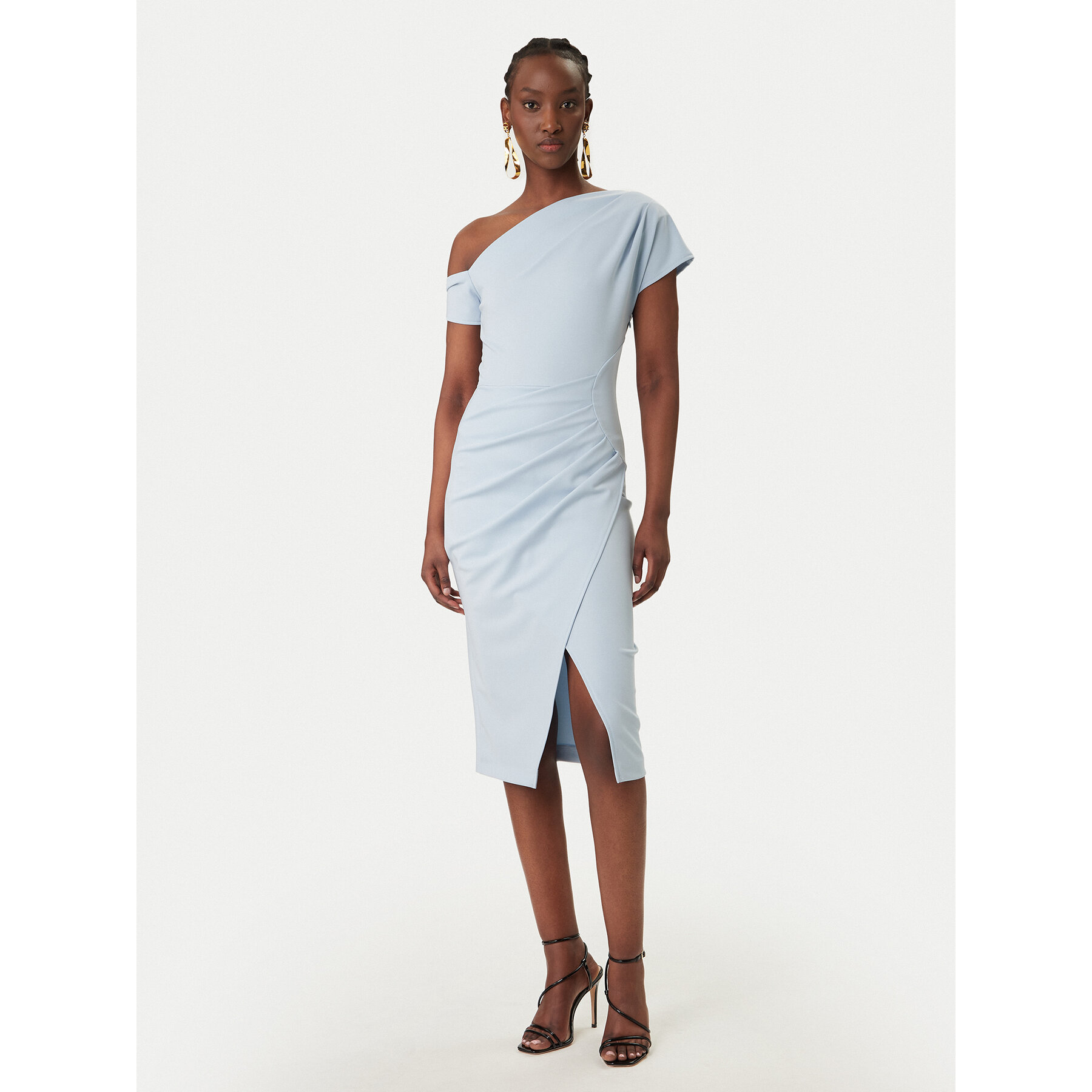 Rinascimento Coctailkleid CFC0127793003 Himmelblau Slim Fit
