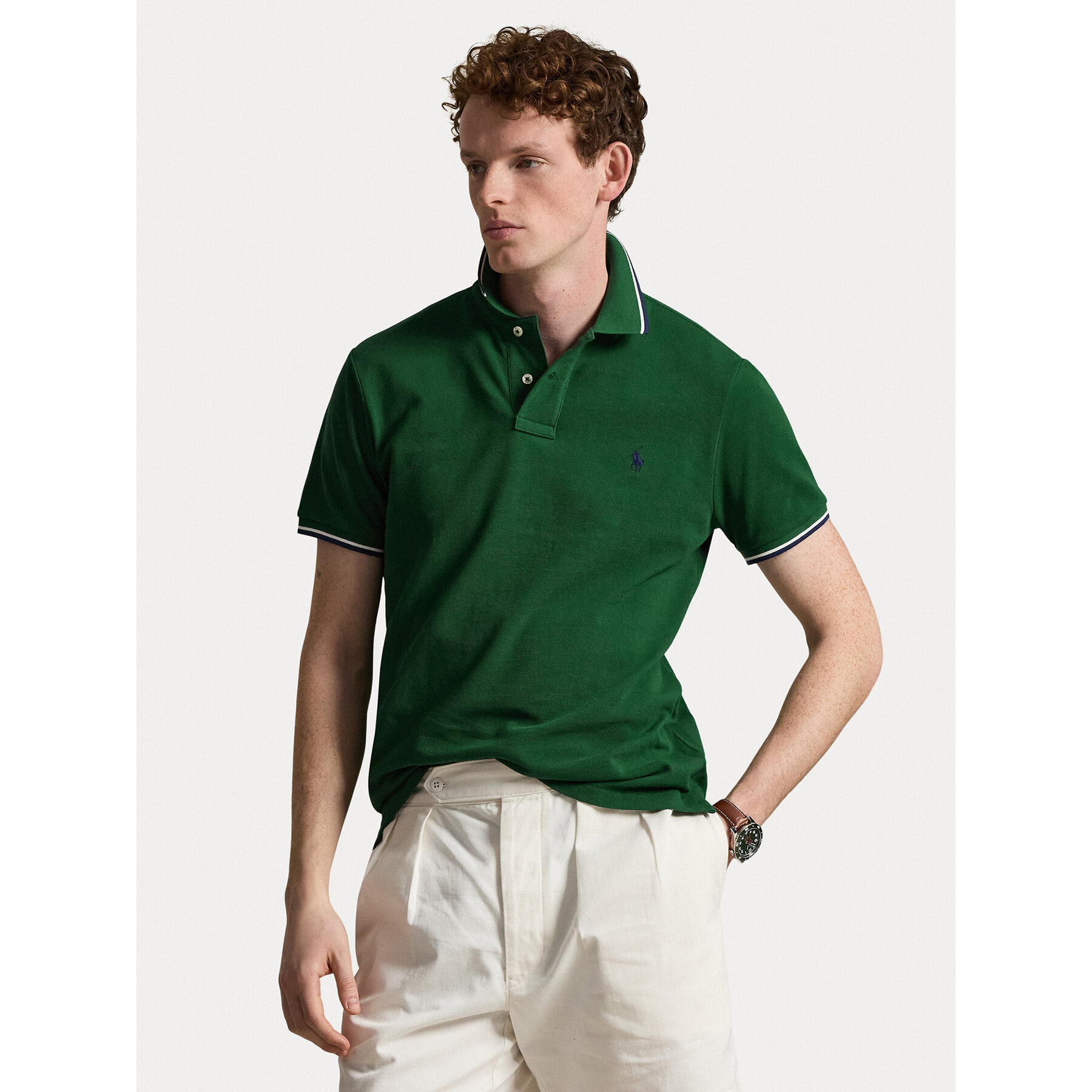 Polo Ralph Lauren Poloshirt 710842621504 Grün Regular Fit