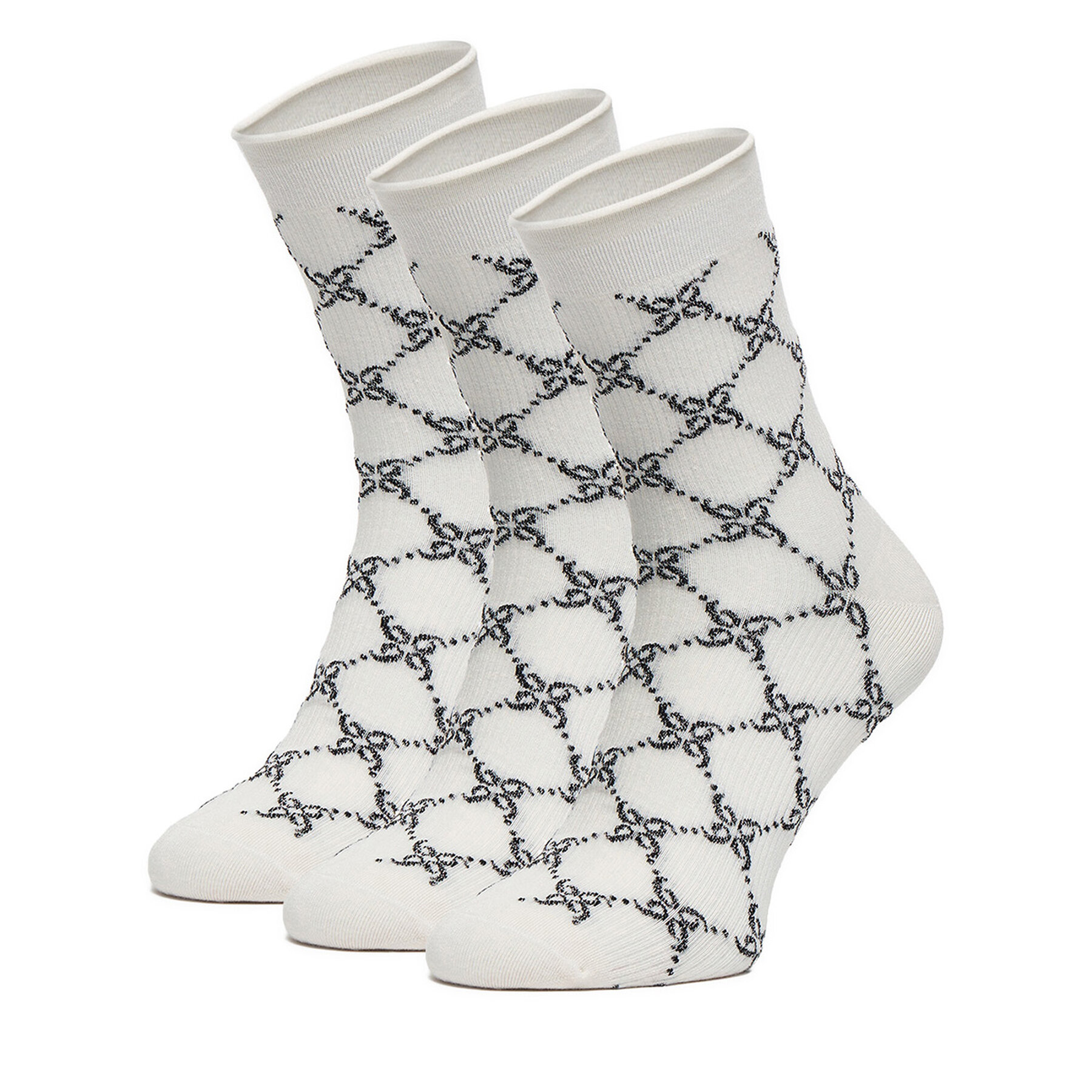 Duge čarape Nine West CEO_BR_NW_Silver_01_Z_AW25 (3 PACK) Crna