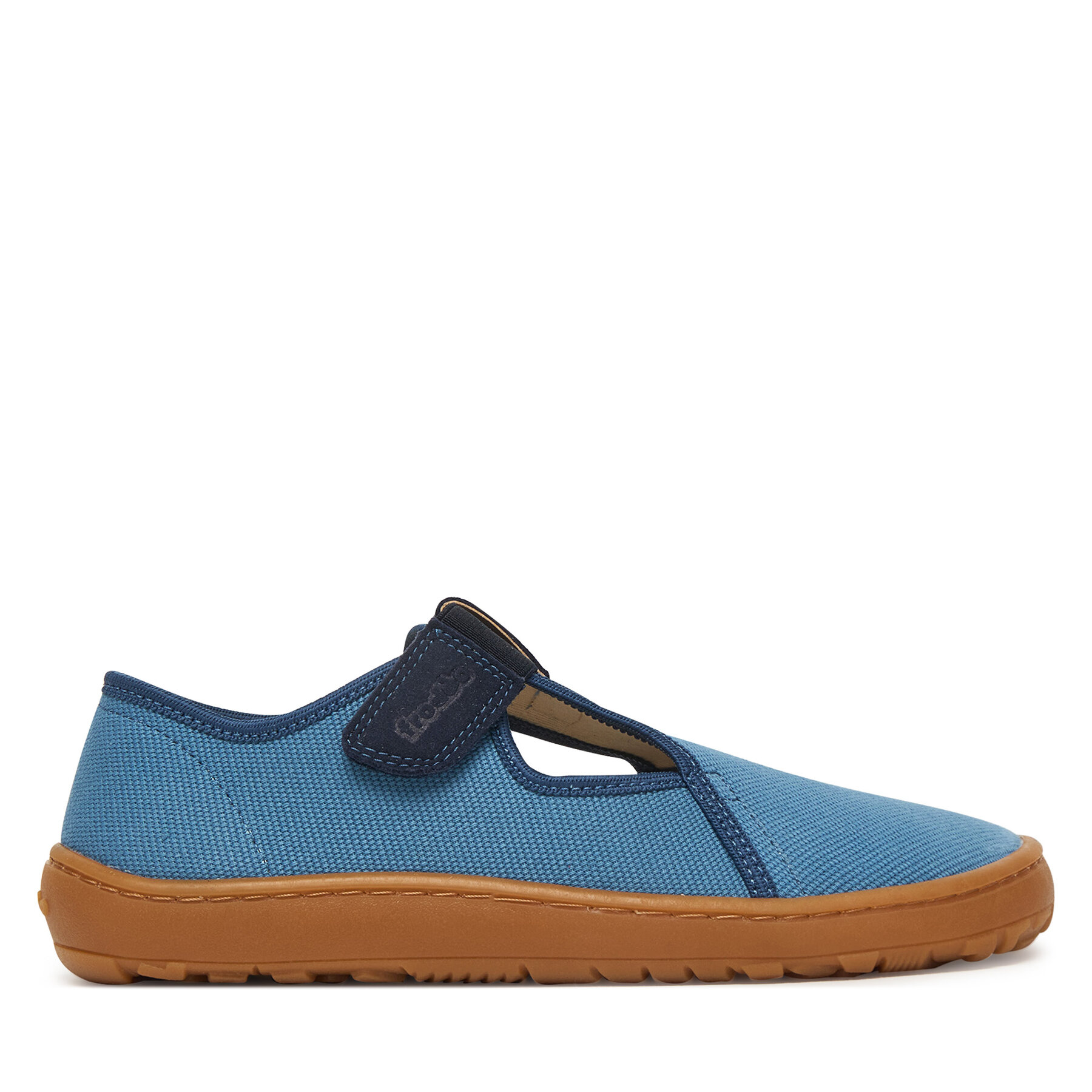Papuče Froddo Barefoot Canvas T-Bar G1700439-1 D Modrá
