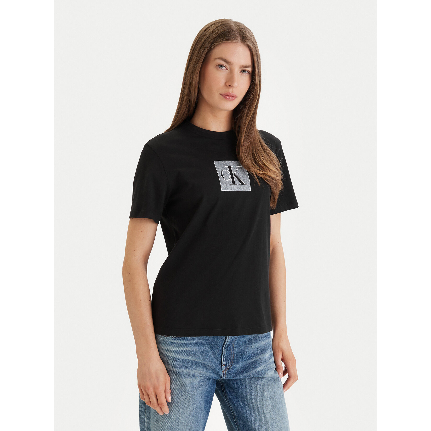 Calvin Klein Jeans T-Shirt LV047F819G Schwarz Classic Fit