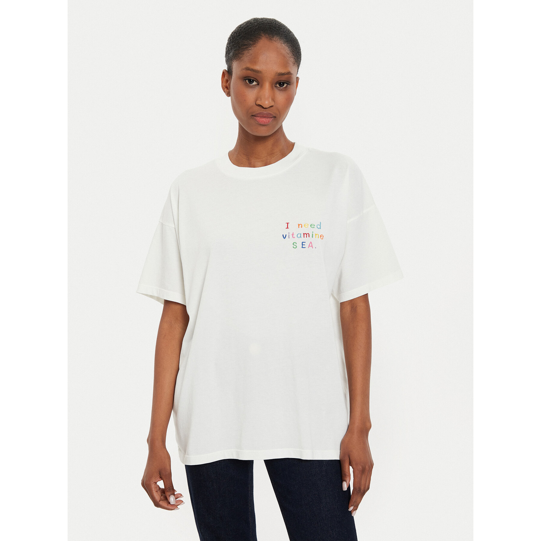 ViCOLO ViCOLO T-Shirt RB0851 Εκρού Regular Fit