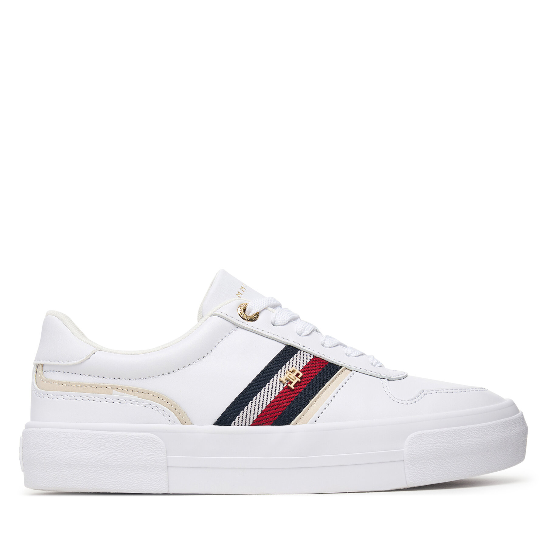 Сникърси Tommy Hilfiger Th Platform Vulc Leather FW0FW09603 Бял