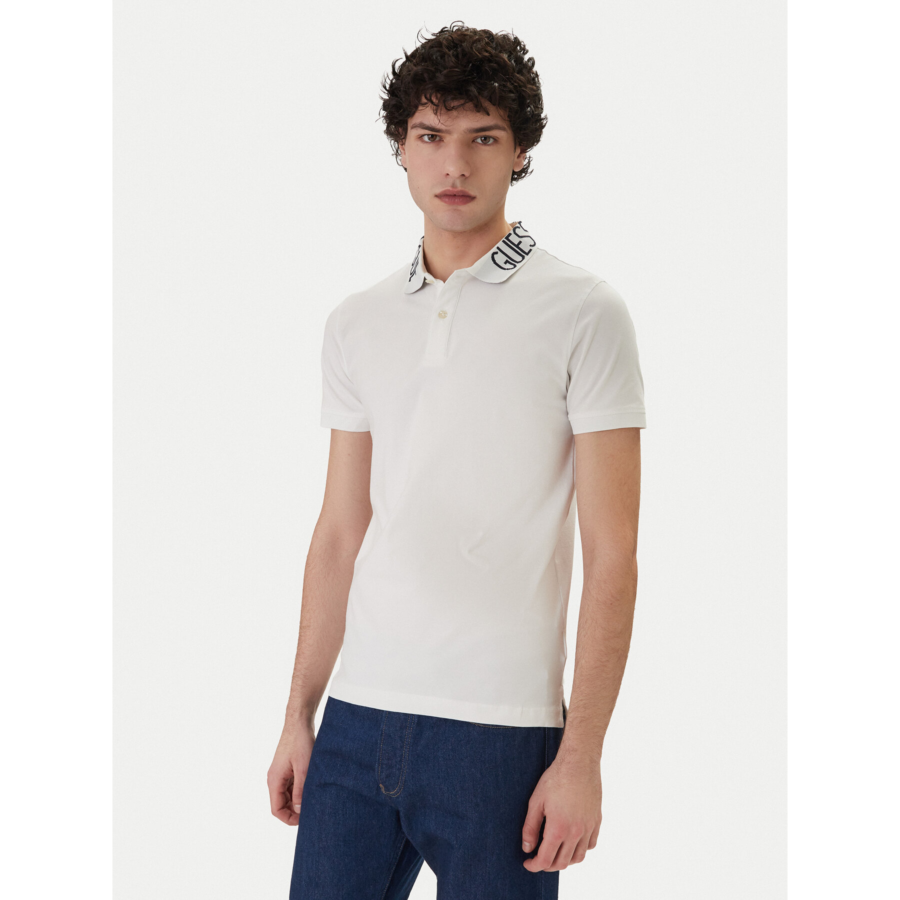 Guess Poloshirt M6GP66 K3070 Weiß Slim Fit