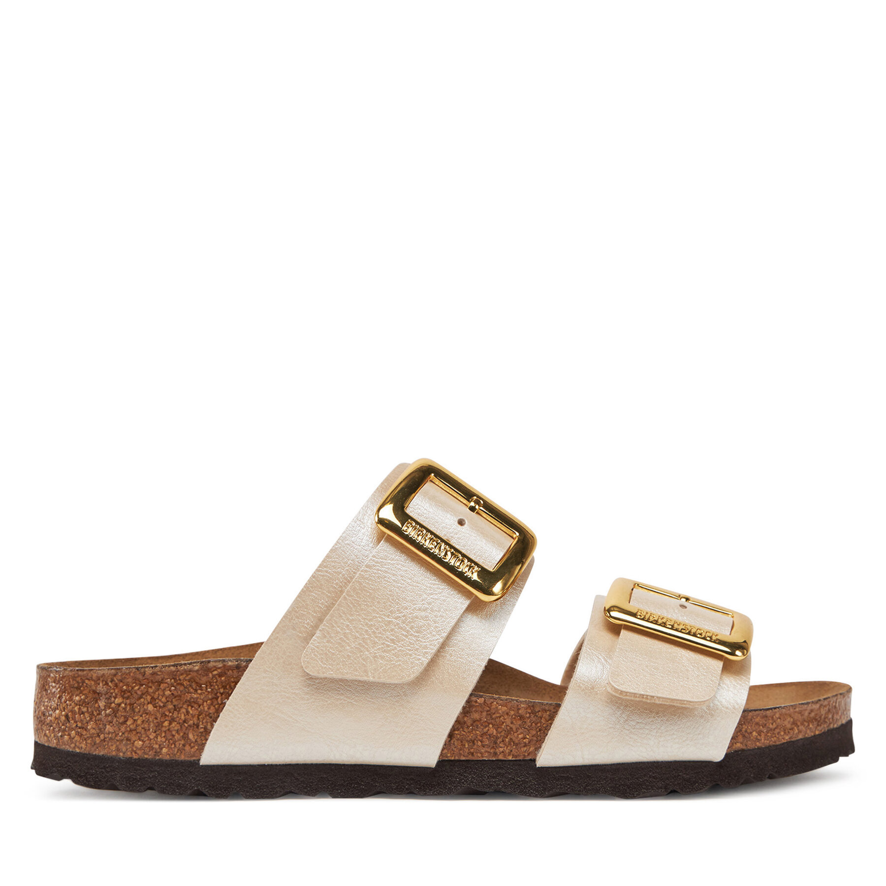 Damskie Klapki Birkenstock, Rozmiar 38 Écru Sydney Cushion Buckle 1029492
