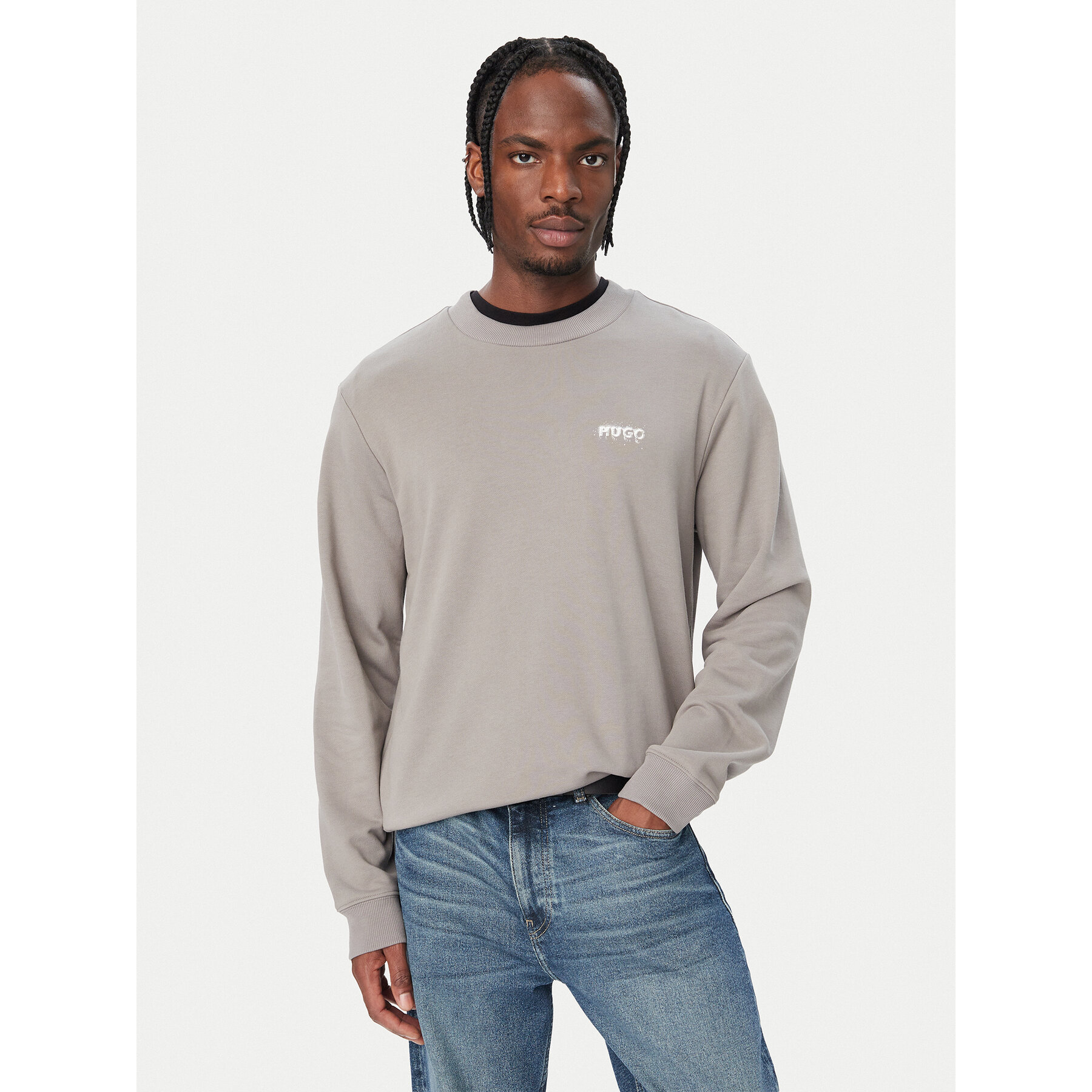 HUGO Sweatshirt Nodacrew 50572390 Grau Regular Fit