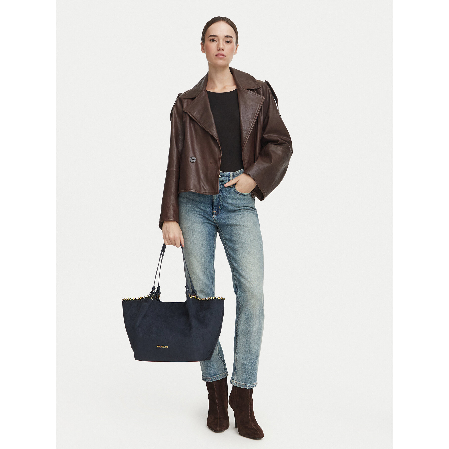 Geantă LOVE MOSCHINO JC4220PP0PKF175A Bleumarin