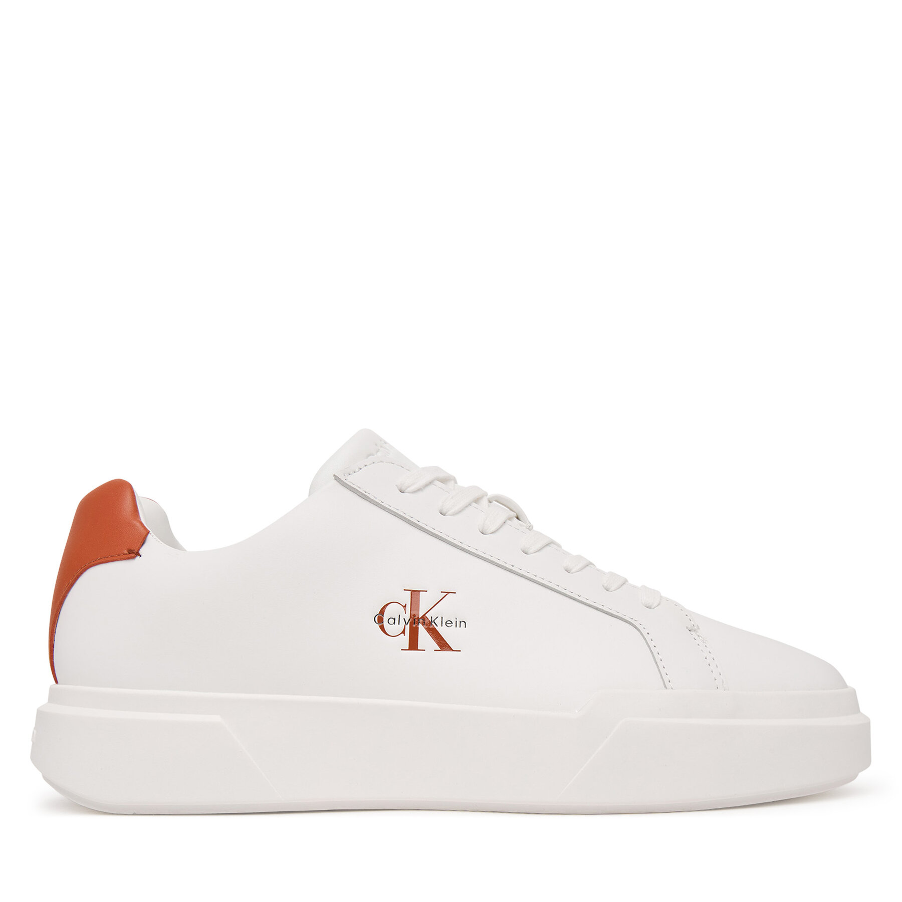 Tenisice Calvin Klein Chunky Cupsole Laceup Lth YM0YM01344 Bijela