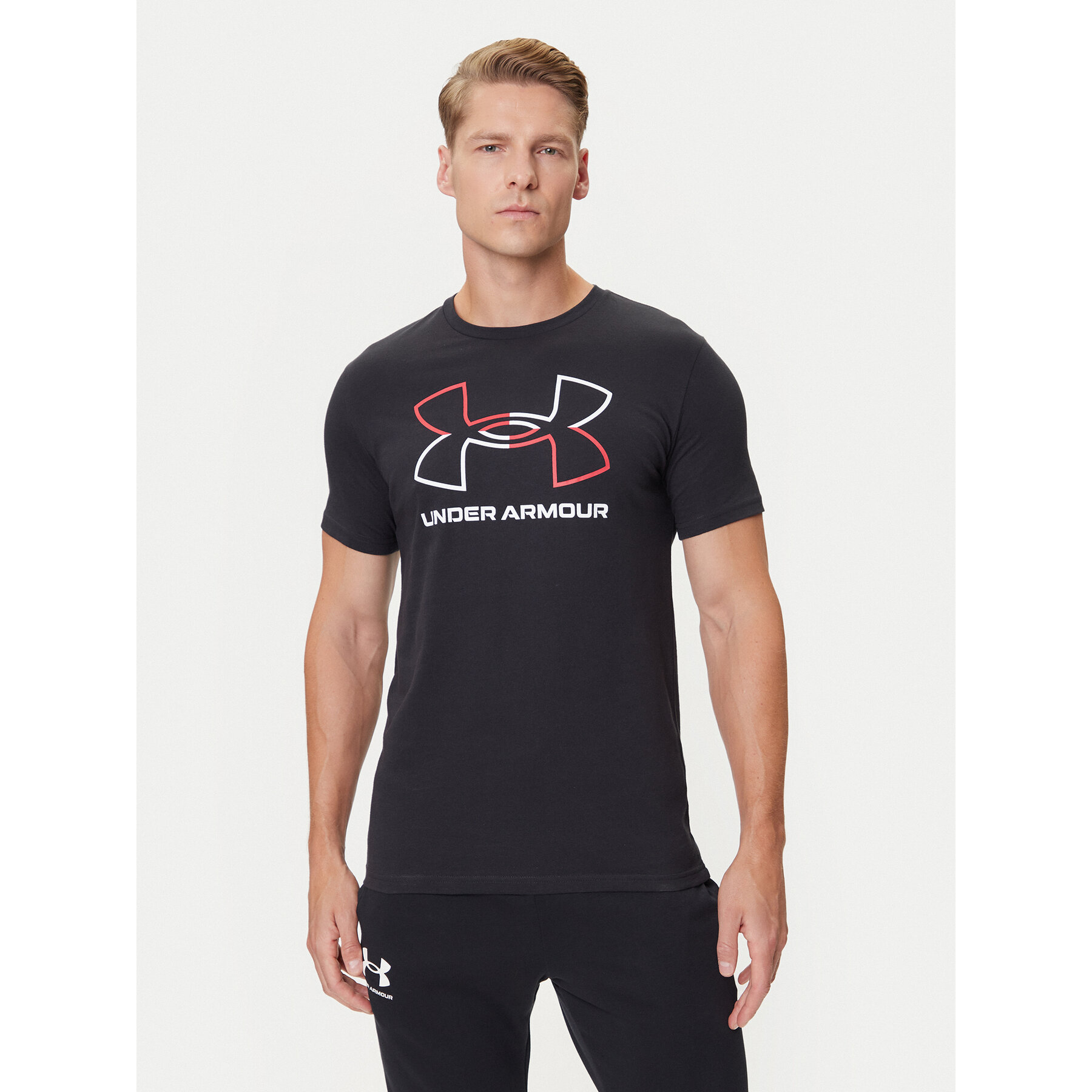 Under Armour Majica Ua Gl Foundation Update Ss 1382915-001 Črna Loose Fit
