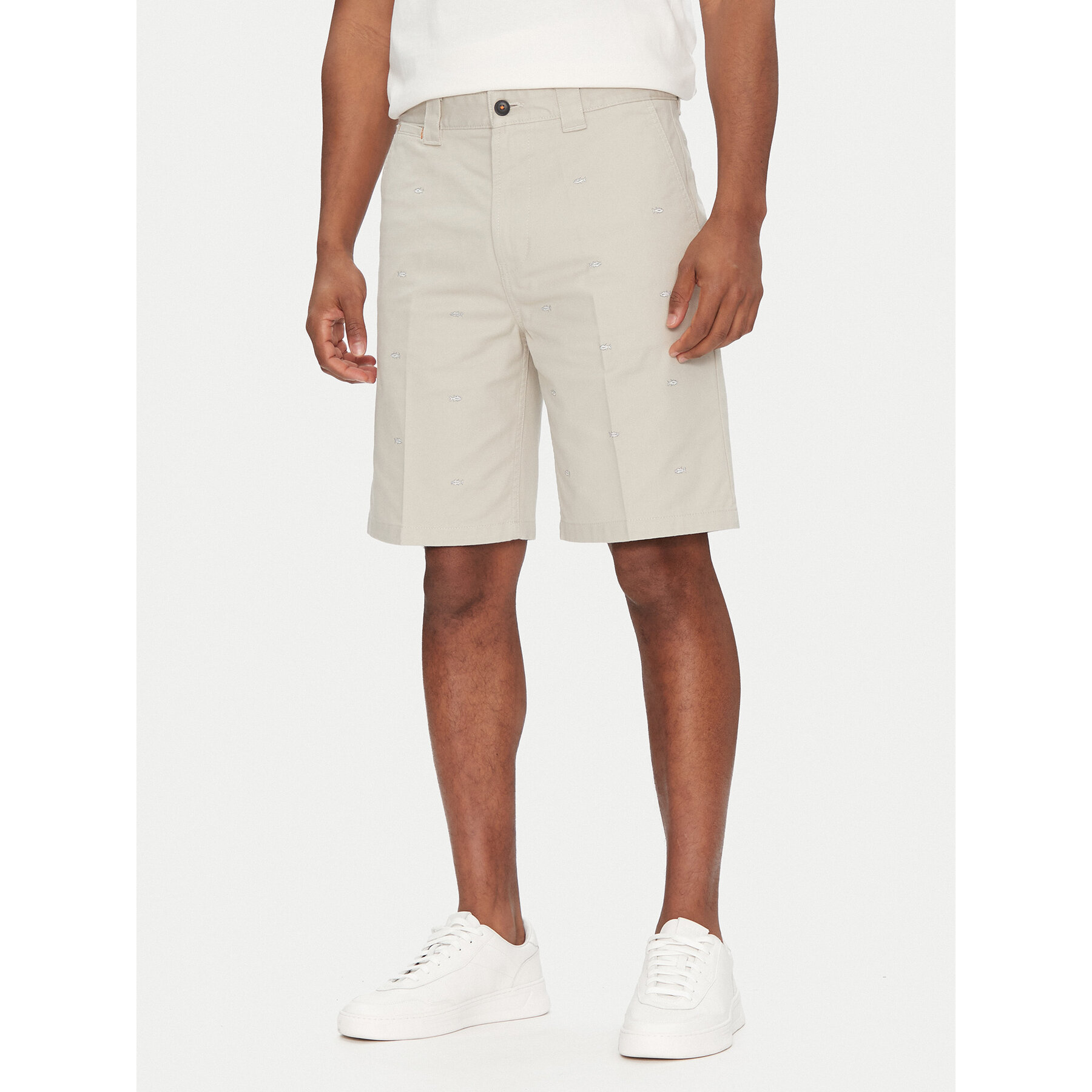 BOSS Stoffshorts Chino-Straight-S 50539161 Creme Regular Fit