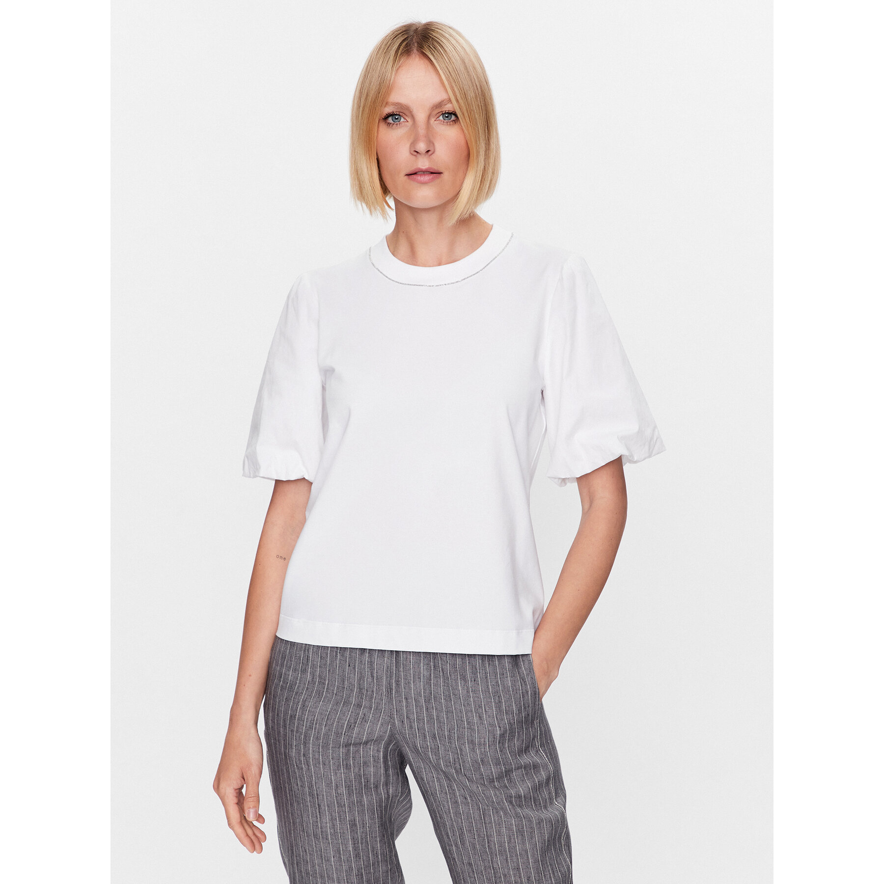 Peserico Peserico T-Shirt S06654J0 Λευκό Regular Fit