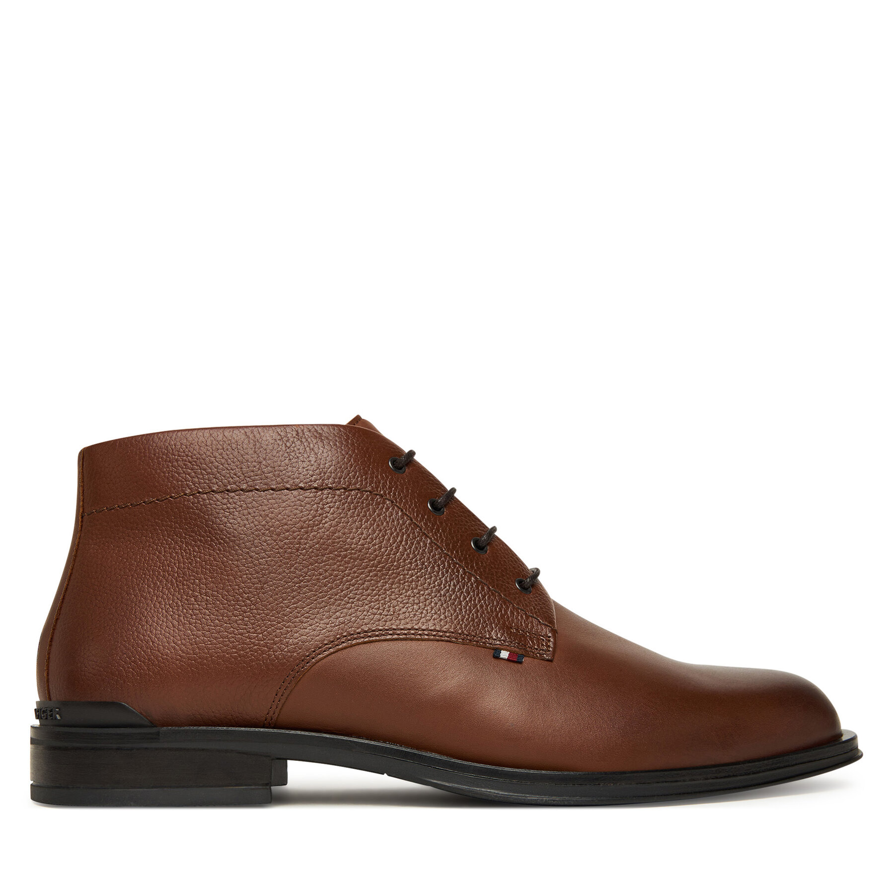 Gležnjarji Tommy Hilfiger Corporate Hilfiger Lth Boot FM0FM05697 Rjava
