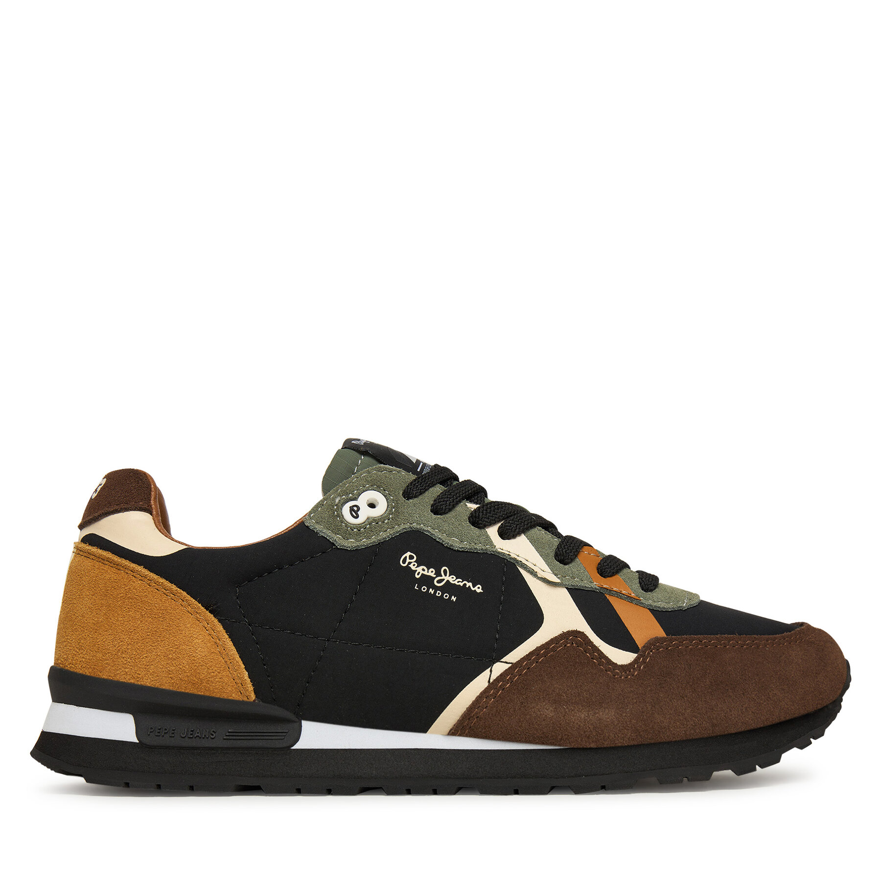 Sneakersy Pepe Jeans Brit Prints M PMS400002 Hnědá
