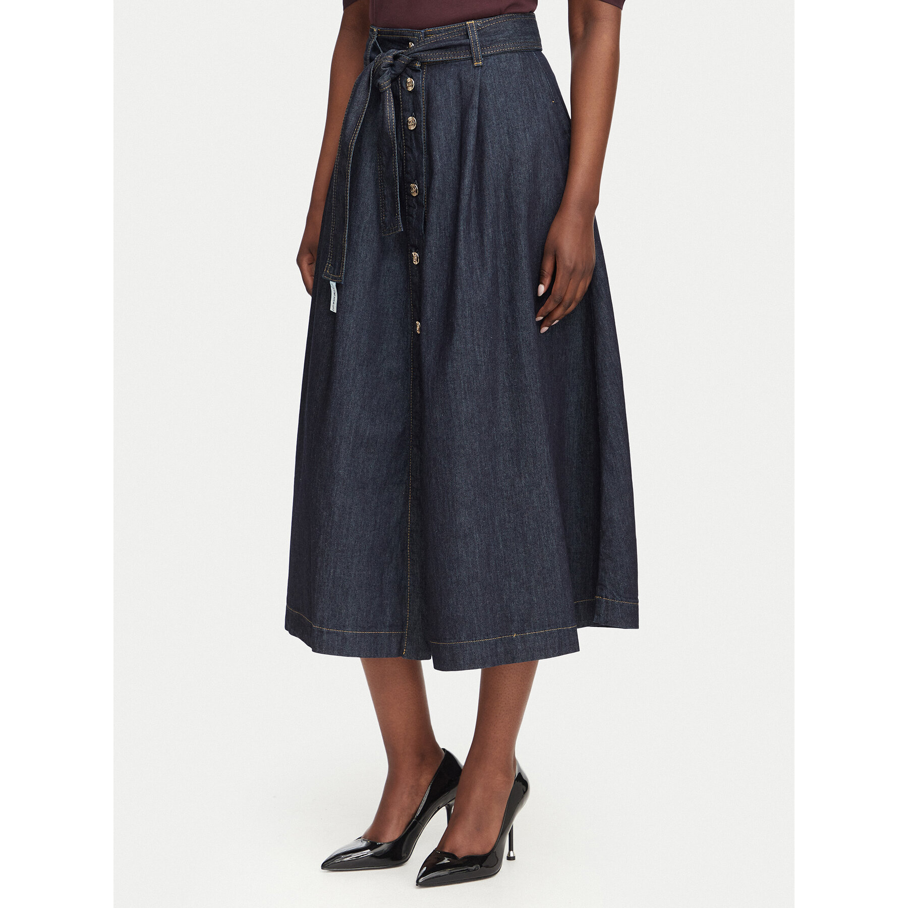 Liu Jo Jeansrock UF6100 D0268 Dunkelblau Regular Fit