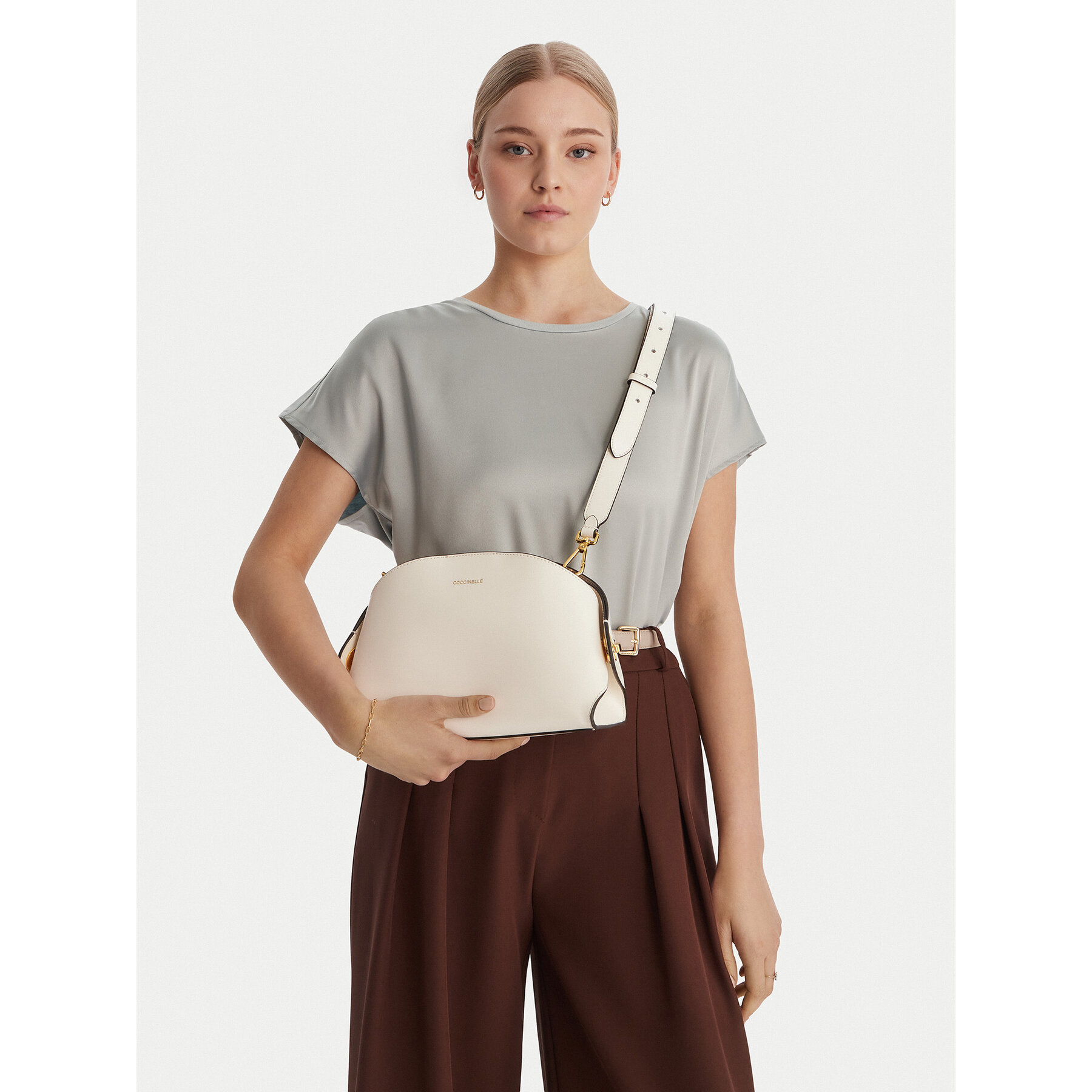 Τσάντα Coccinelle U7K Coccinelletylde Calf E1 U7K 15 01 01 Εκρού