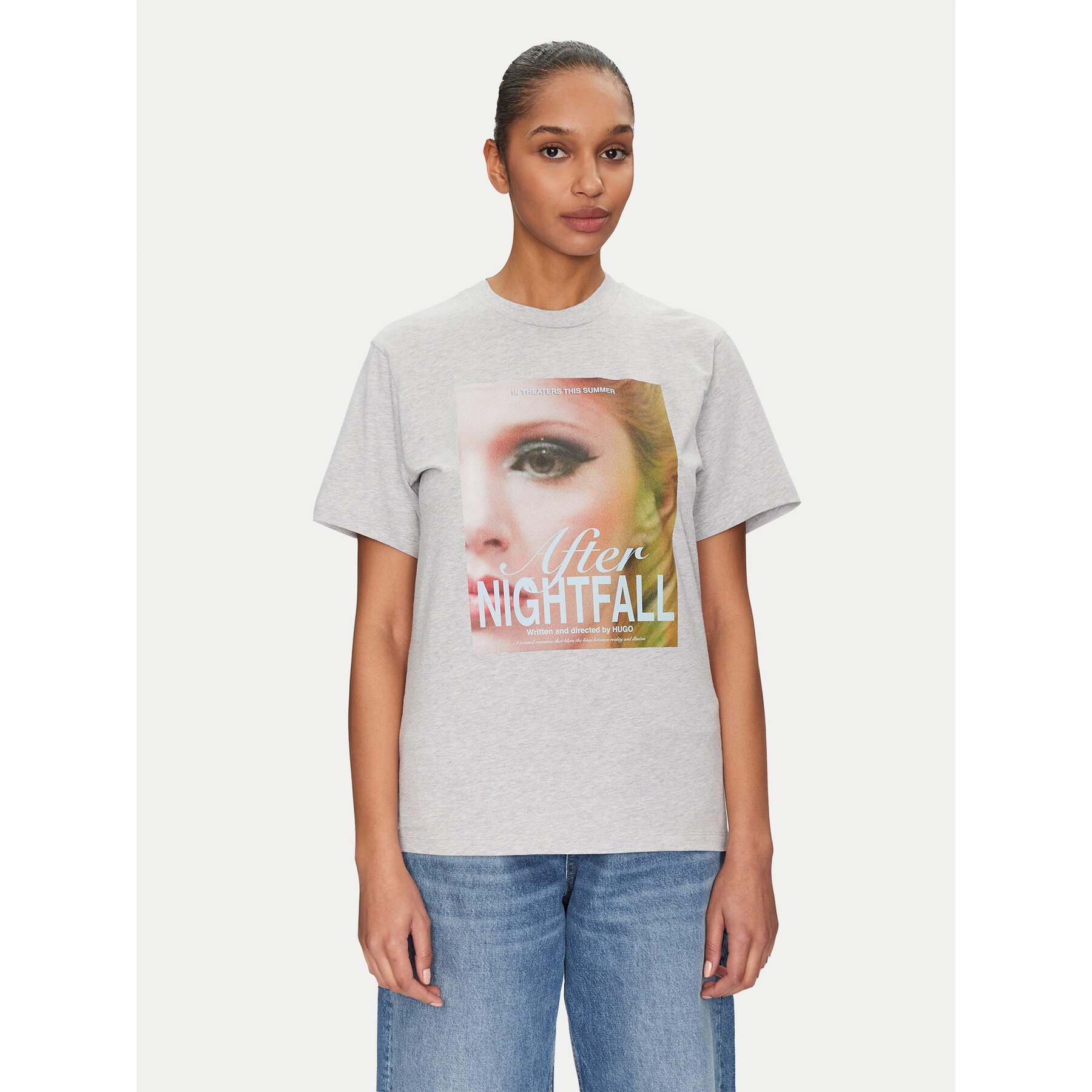 HUGO T-shirt Vintage 50534545 Grigio Boxy Fit