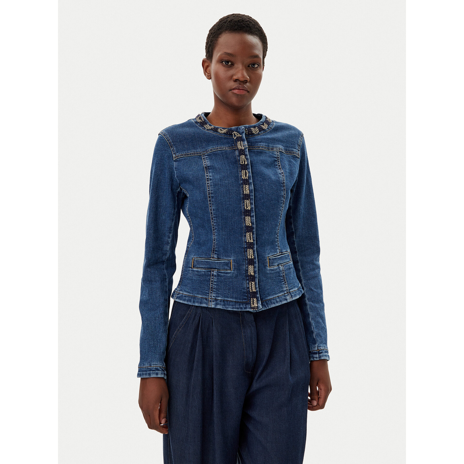 Liu Jo Jeansjacke UA5135 D4448 Blau Regular Fit