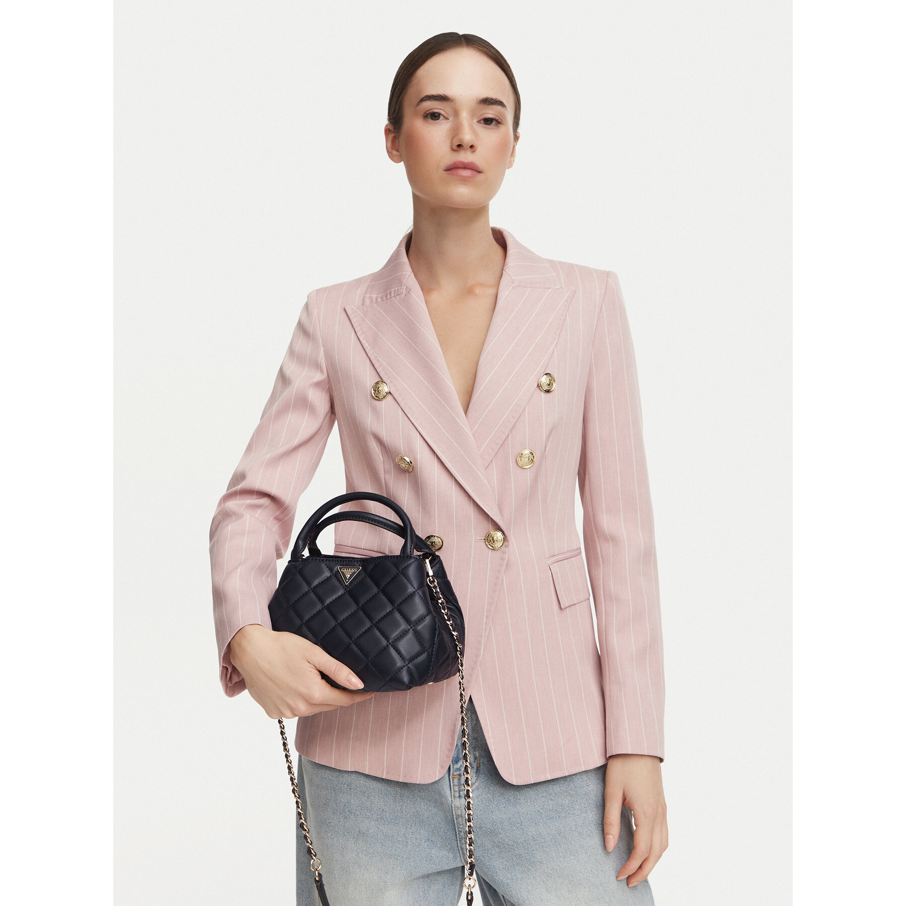 Дамска чанта Guess Juliet Mini HWQG24 56710 Тъмносин