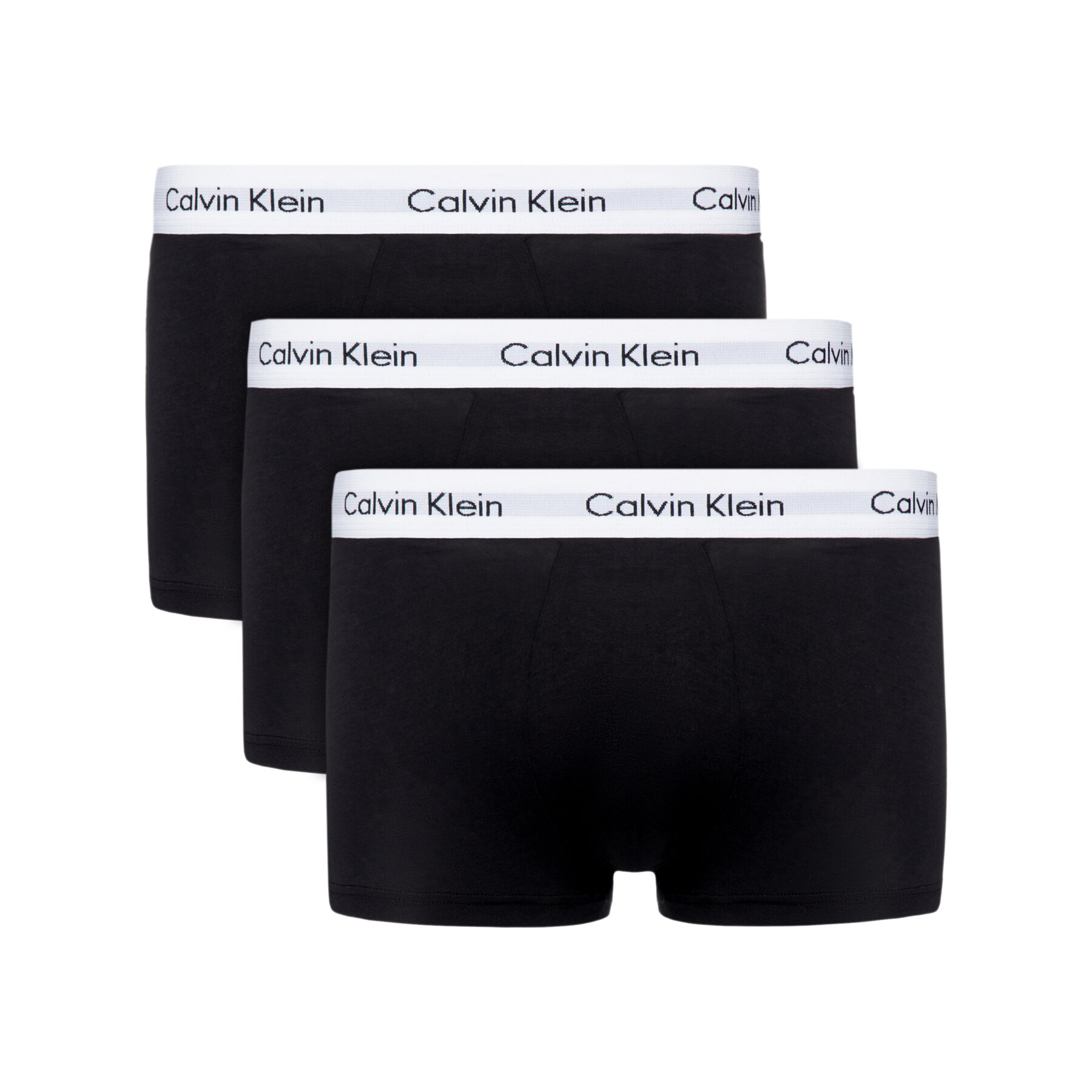 3 Pack Black Low Rise Trunks Men's Large - Calvin Klein