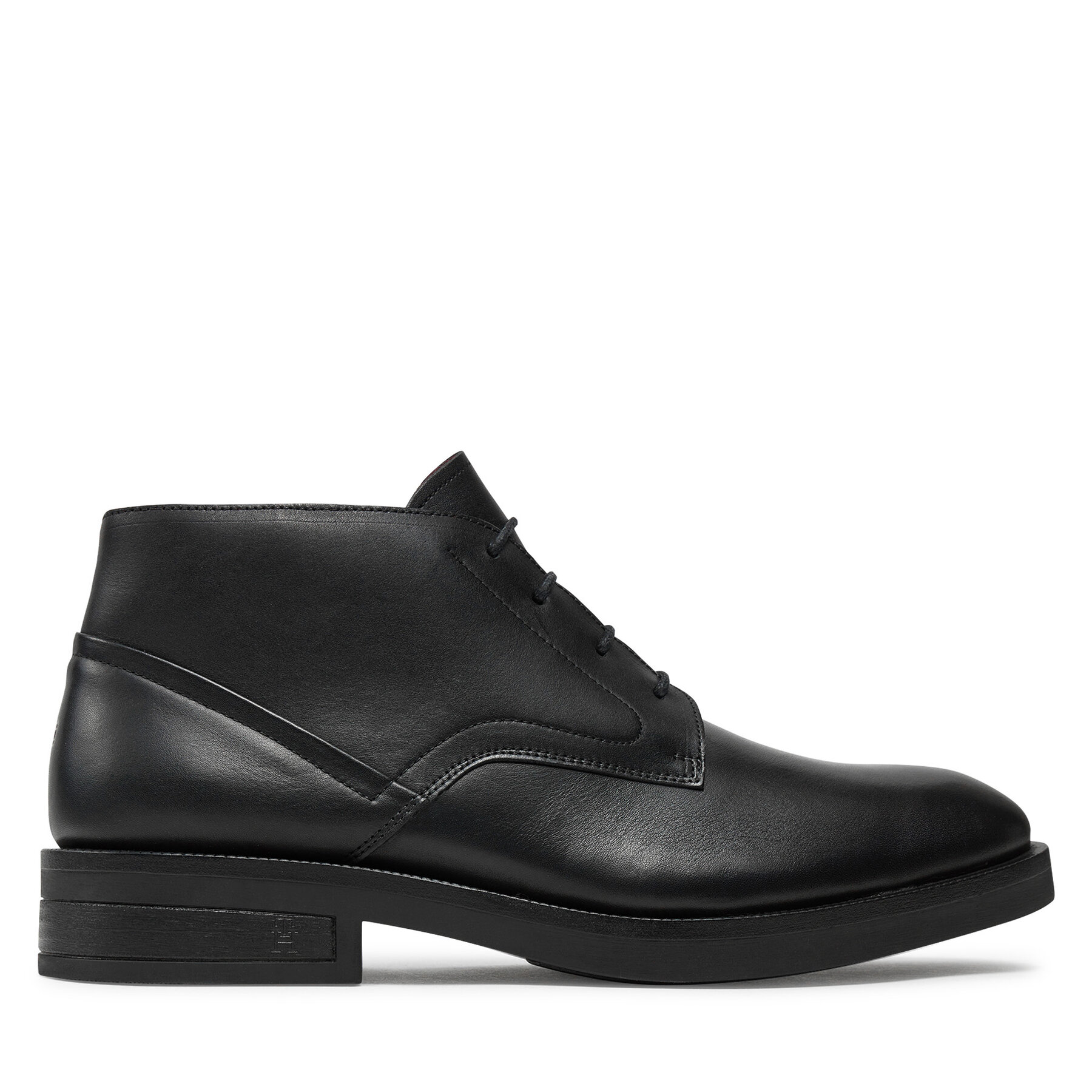 Kotníková obuv Tommy Hilfiger Tl Lth Boot FM0FM05265 Černá