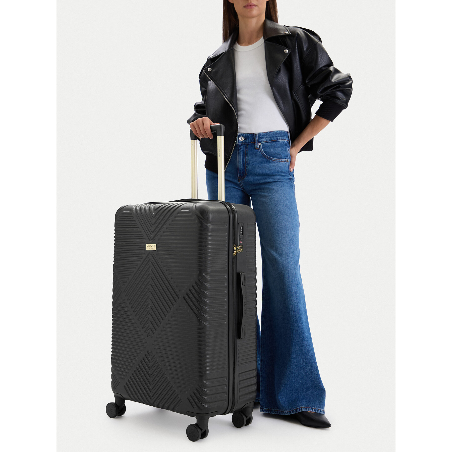 Valiză mare Nine West CEO-NW-L-001-09 BLACK Negru
