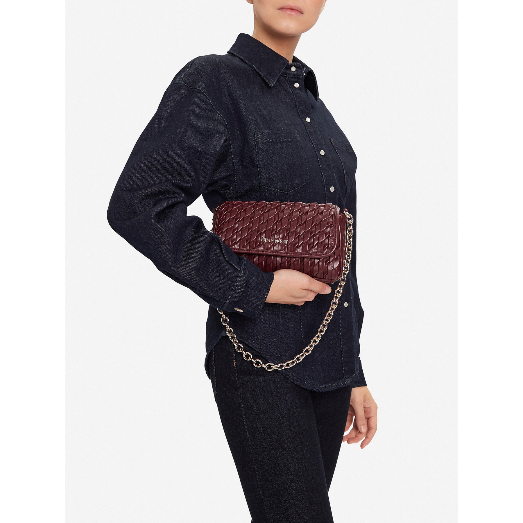 Ročna torba Nine West CEO-DAKOTA-I-LDA8006 Bordo rdeča