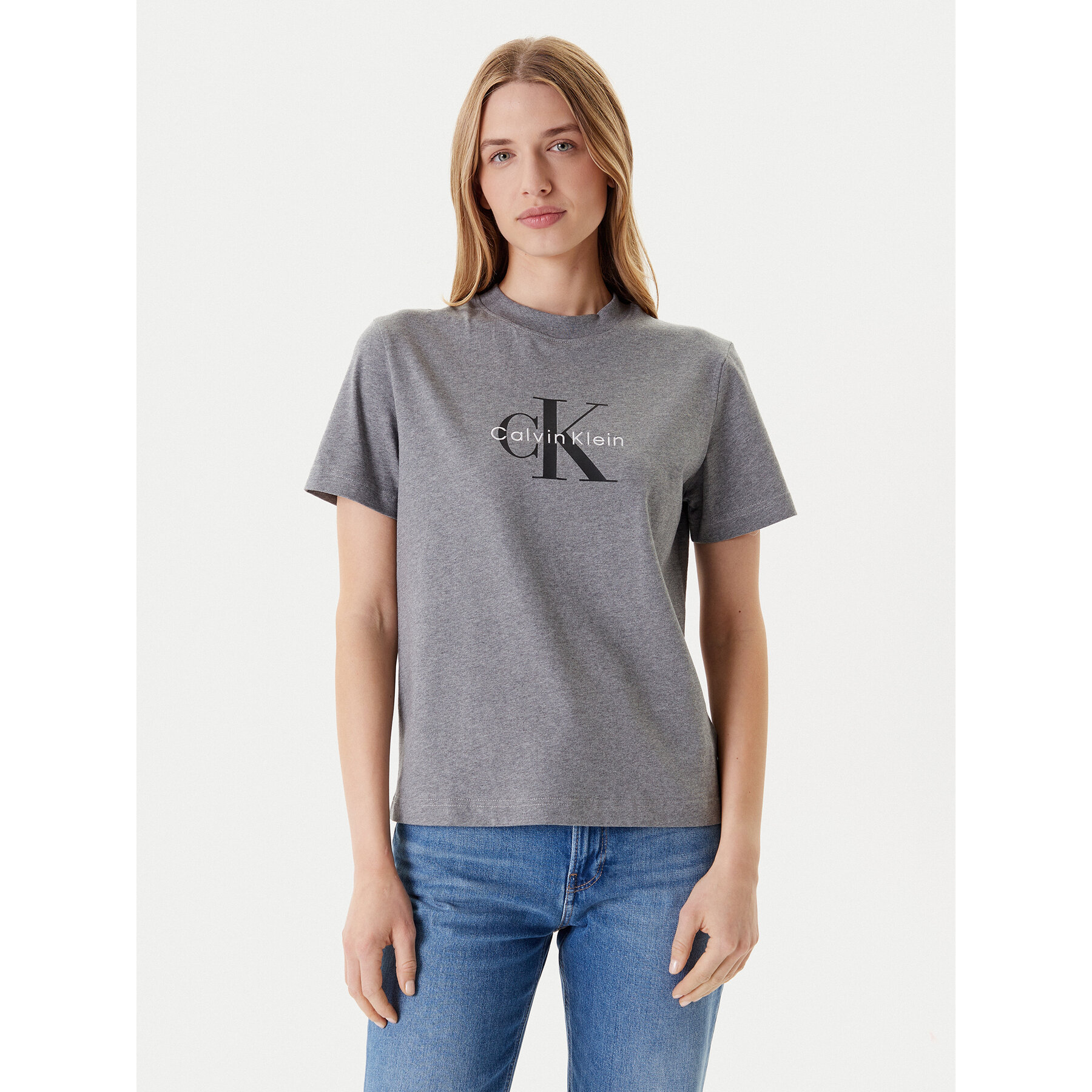 Calvin Klein Jeans T-Shirt Hero Classic LV047B865G Grigio Regular Fit