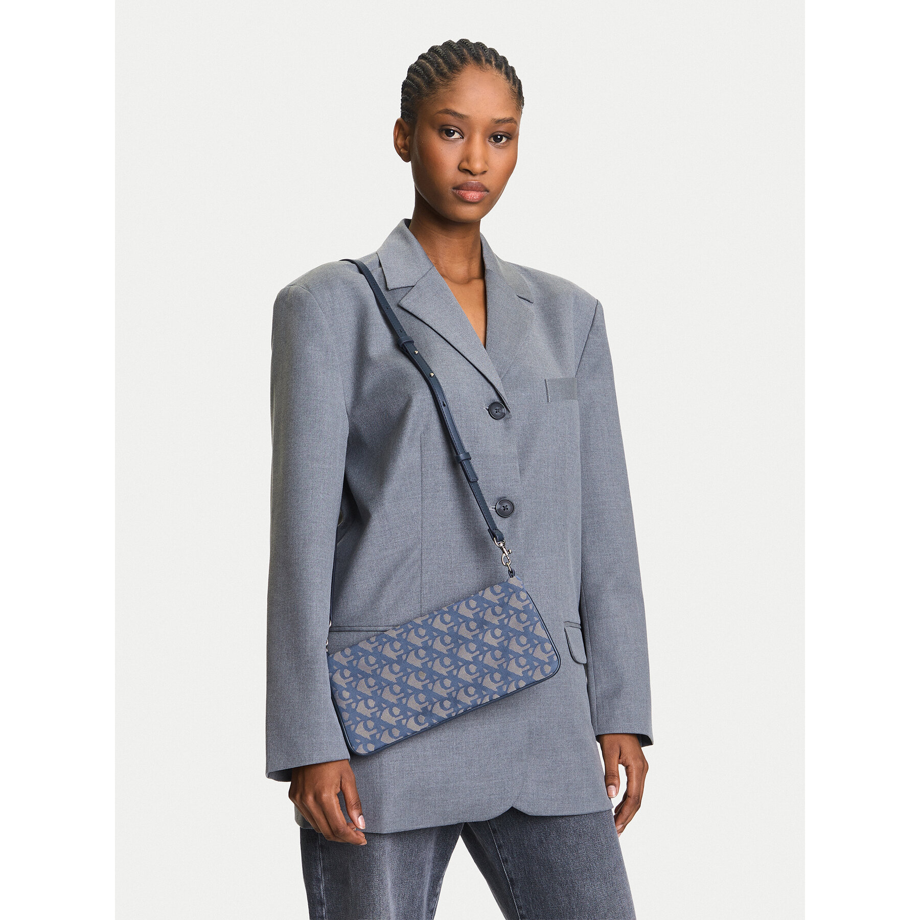 Geantă Calvin Klein Jeans Ckj Monogram Mini Bag LV04K3183G Albastru