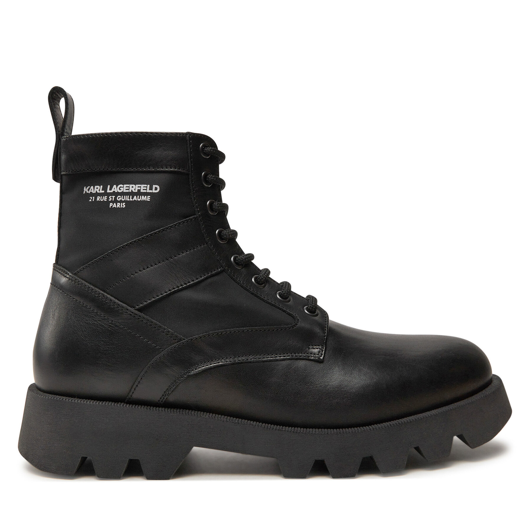 Šnurovacia obuv KARL LAGERFELD KL11164 Čierna
