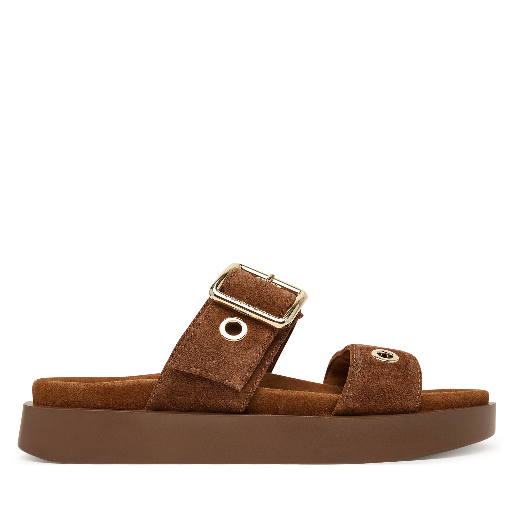 Παντόφλες Inuikii Tilda Buckle 1004.003.0631 Σκούρο καφέ