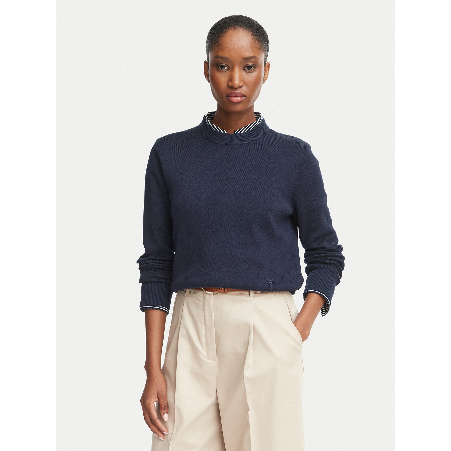 Tommy Hilfiger Pullover WW0WW52298 Dunkelblau Regular Fit