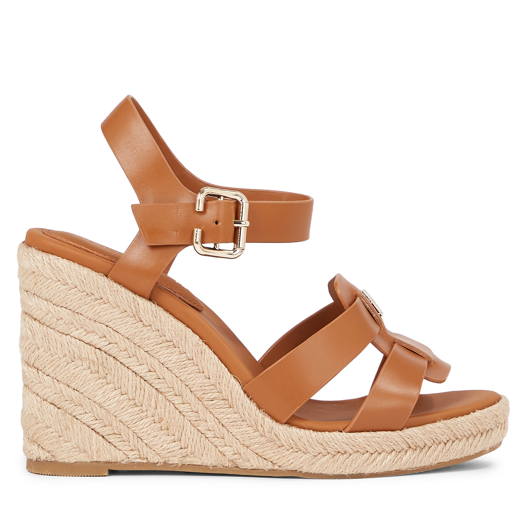  Espadrilles Tommy Hilfiger Espadrille High Wedge Leather FW0FW07925 Barna akciós termékkép 1