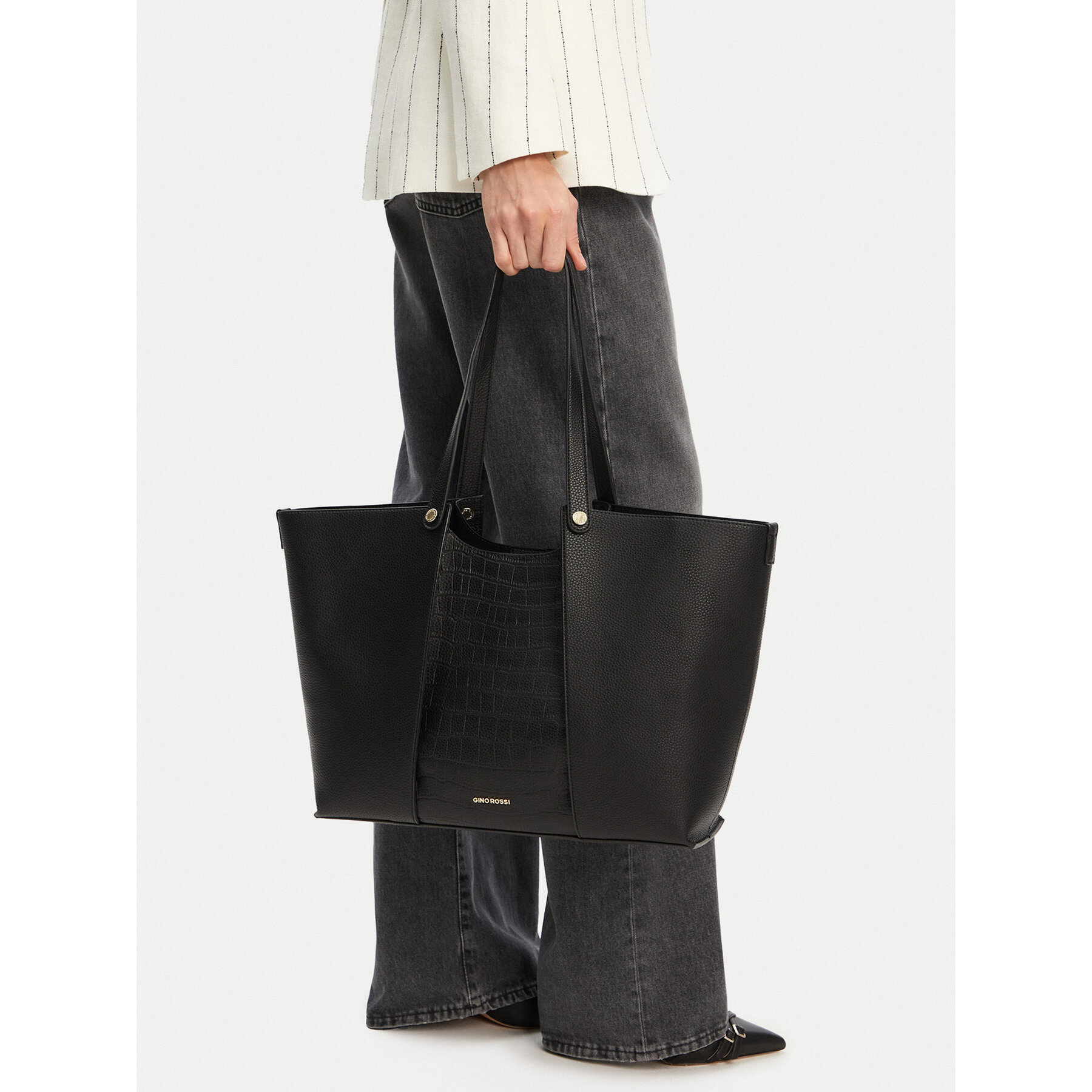Ročna torba GINO ROSSI C-LX10146 Črna